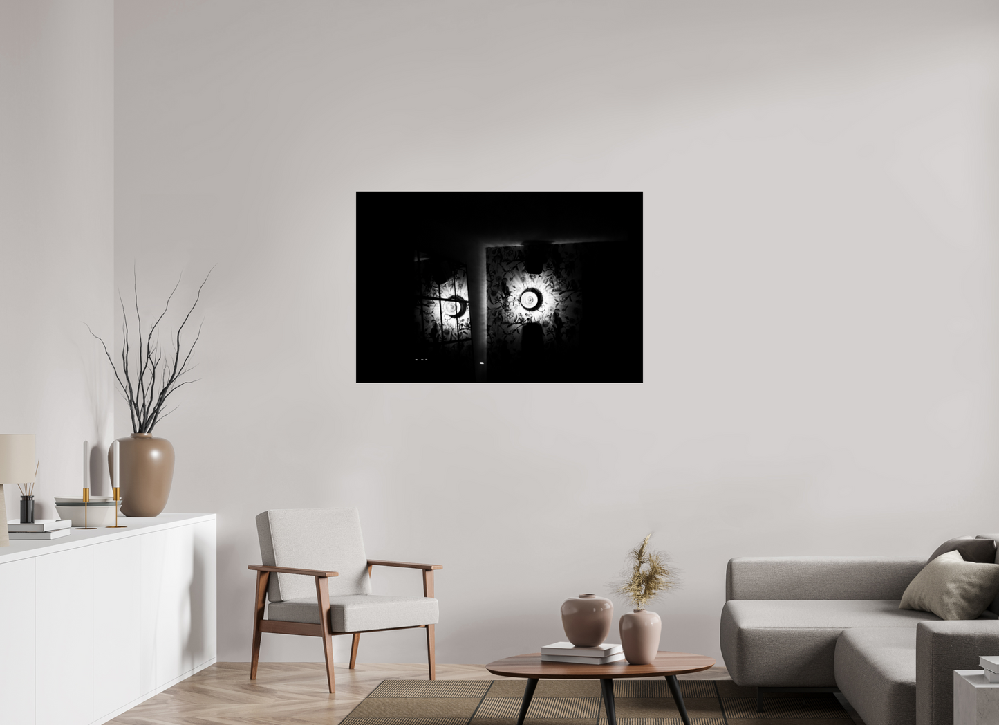 Nova - Schwarzweiß-Nachtfotografie - Hochwertiger Abzug in Galeriequalität