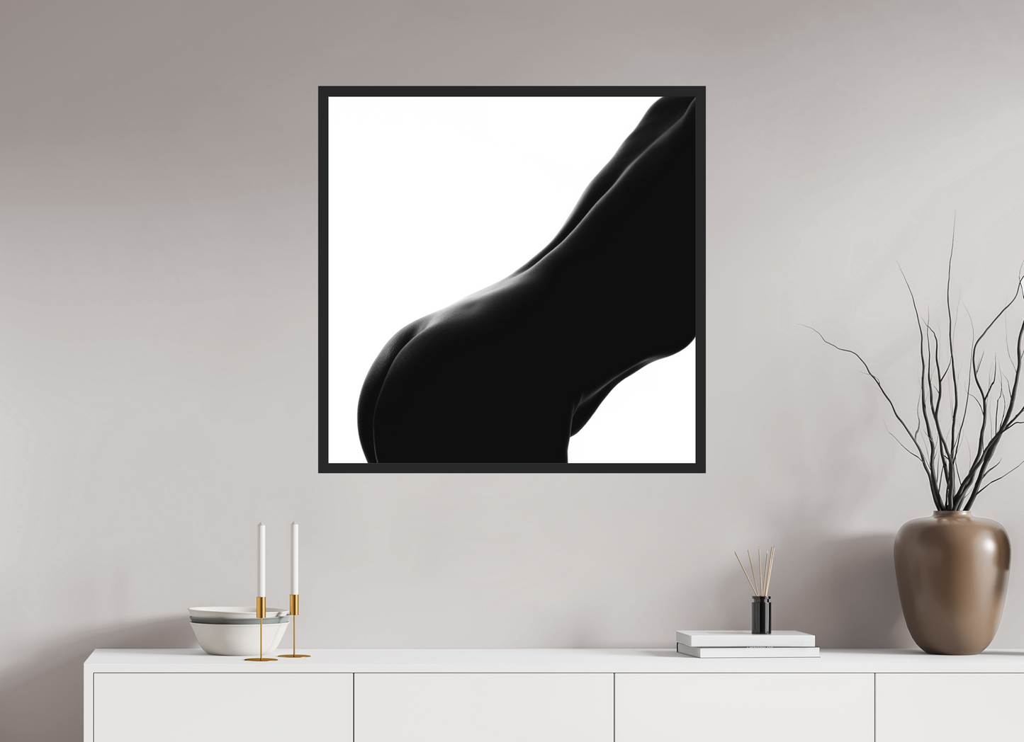 Silk - Schwarzweiß-Fotografie, Teilakt - Hochwertiger Abzug in Galeriequalität