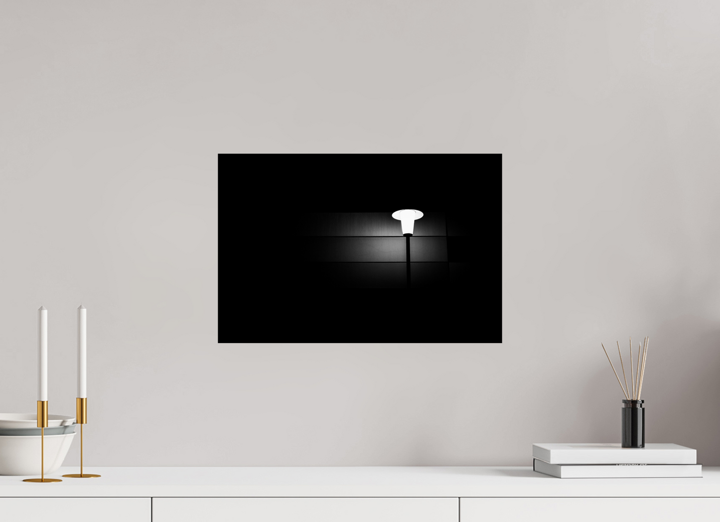 Epiphany - Minimalistische Schwarzweiß-Nachtfotografie - Hochwertiger Abzug in Galeriequalität