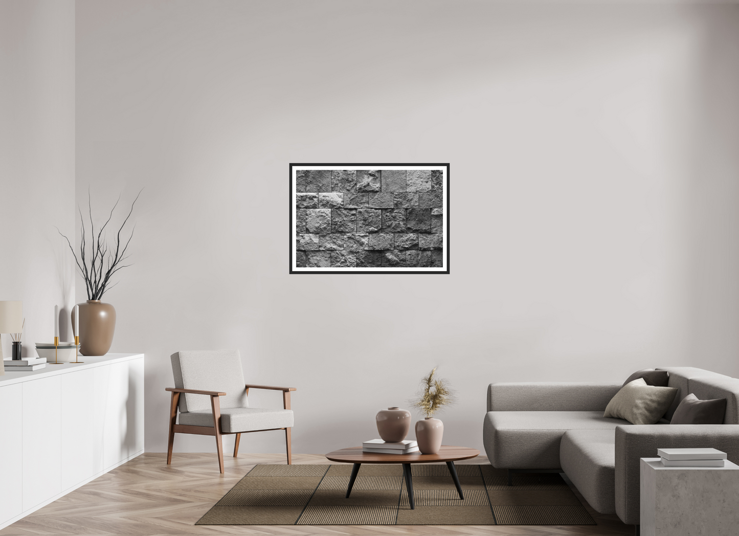 105 x 70 cm, Ilford on Aluminium, Framed with Border Misalignment - Abstrakte Schwarzweiß-Fotokunst - Hochwertiger Abzug in Galeriequalität