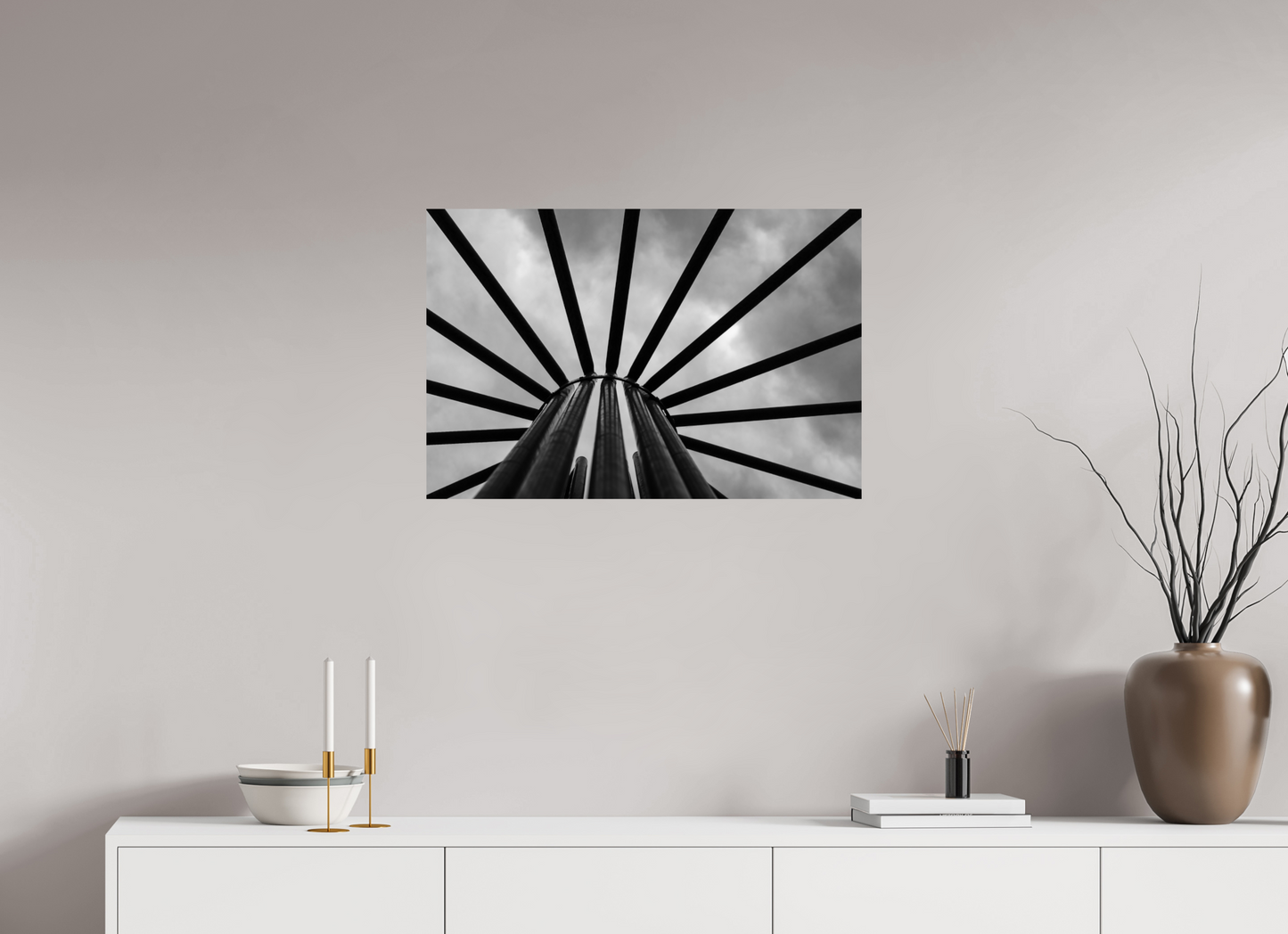 Rays - Abstrakte Schwarzweiß-Fotografie, Naheinstellung - Hochwertiger Abzug in Galeriequalität