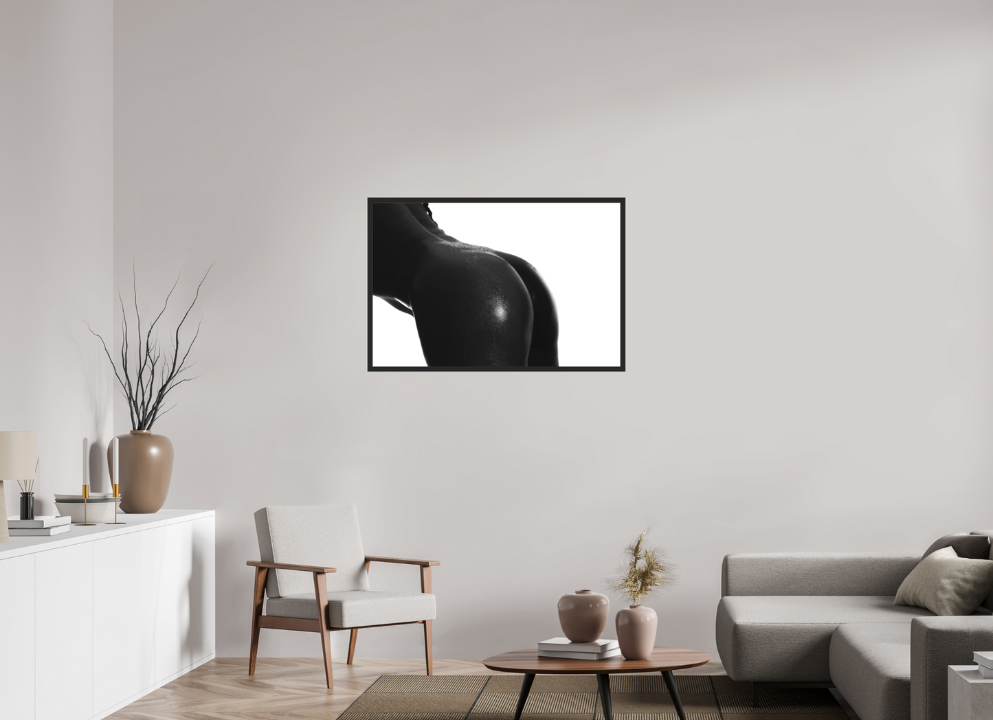 Dew - Schwarzweiß-Fotografie, Teilakt - Hochwertiger Abzug in Galeriequalität