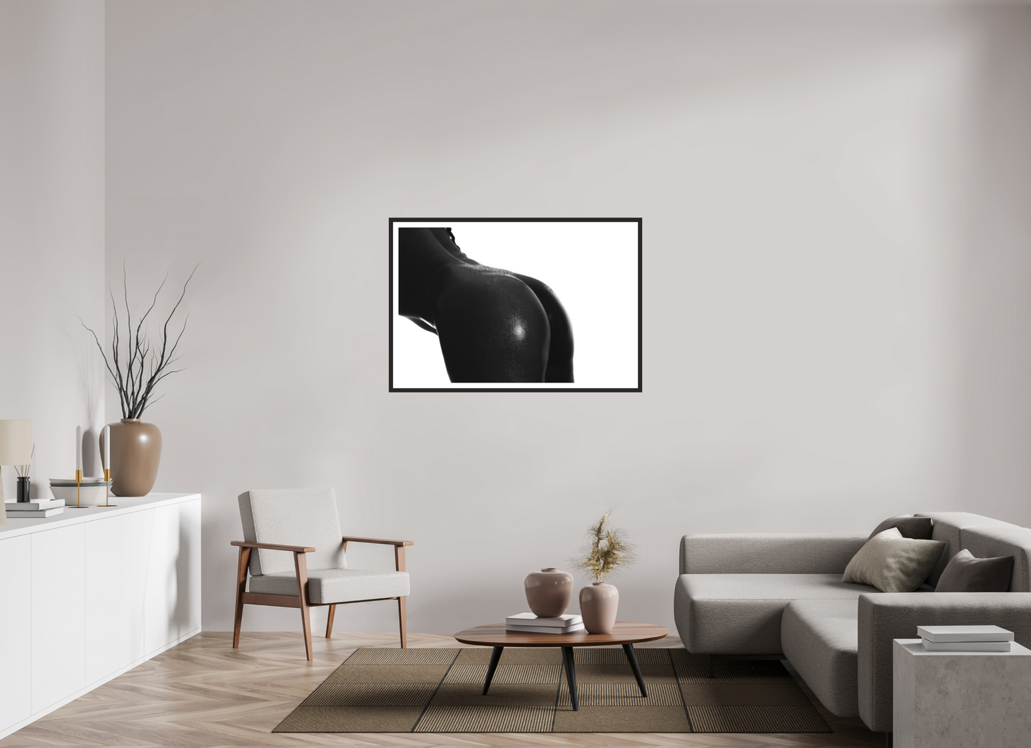 Dew - Schwarzweiß-Fotografie, Teilakt - Hochwertiger Abzug in Galeriequalität