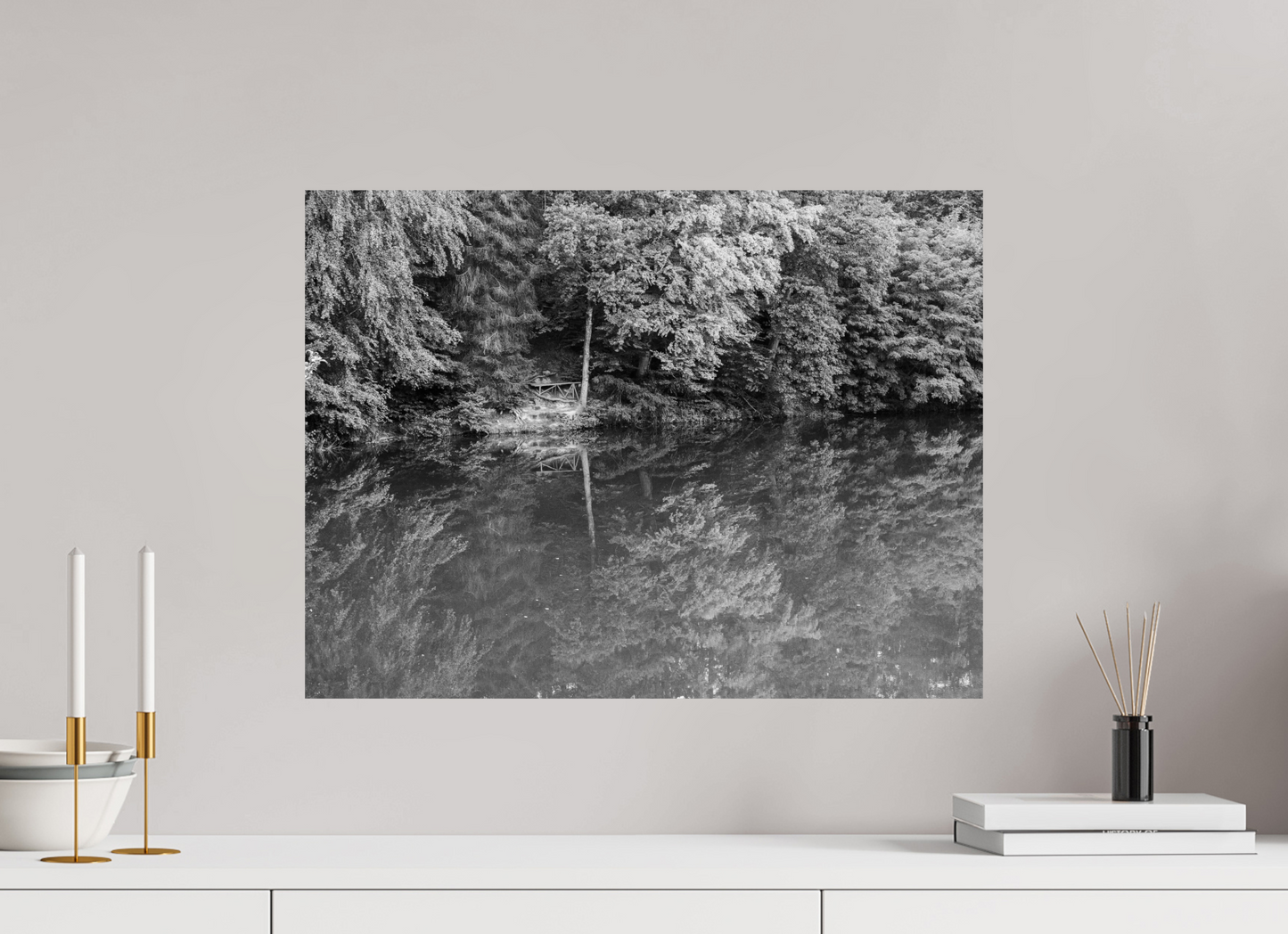 60 x 45 cm, Ilford Photo Print Parallel - Schwarzweiß Landschaftsfotografie - Hochwertiger Abzug in Galeriequalität