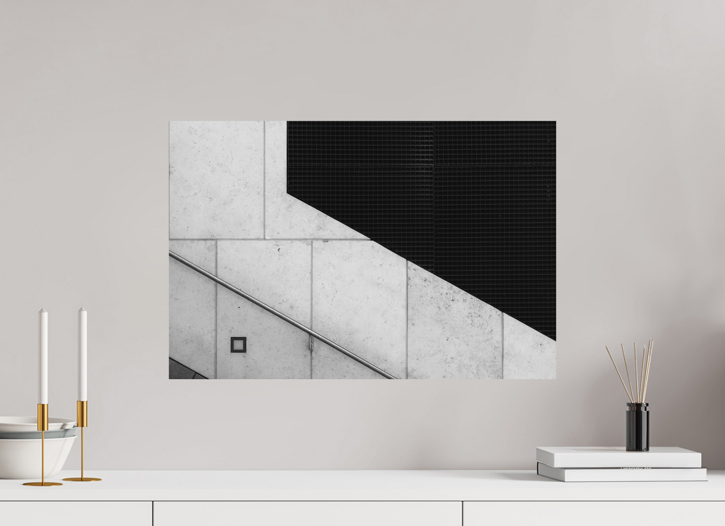 60 x 40 cm, Ilford on Aluminium Cut - Abstrakte Schwarzweiß-Fotografie - Hochwertiger Abzug in Galeriequalität
