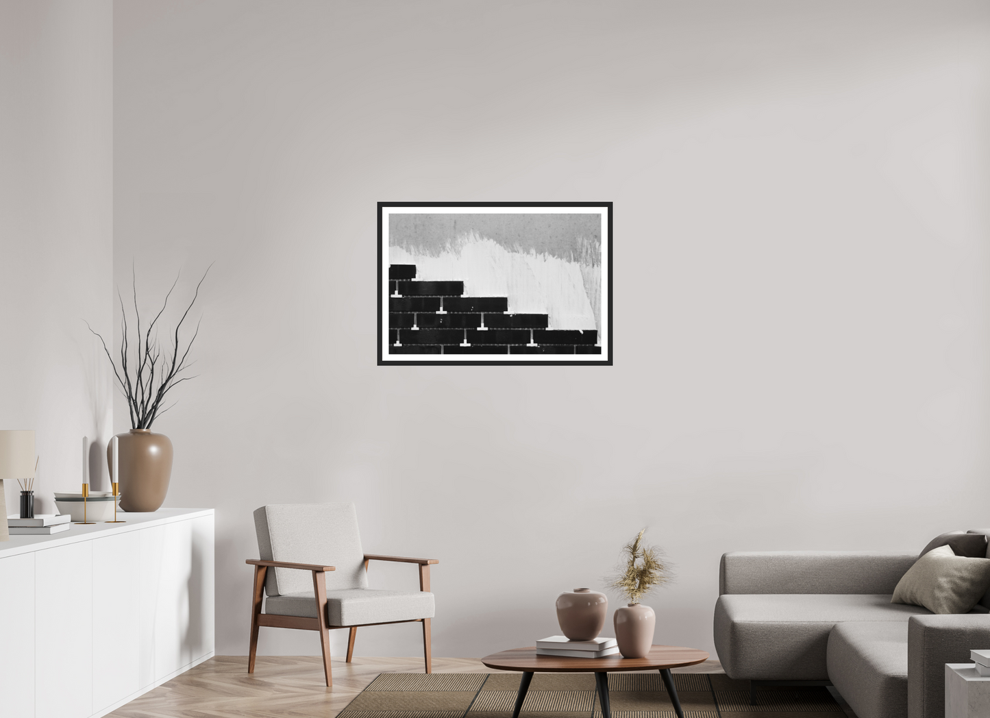 Steps - Abstrakte Schwarzweiß-Fotografie, Naheinstellung - Hochwertiger Abzug in Galeriequalität