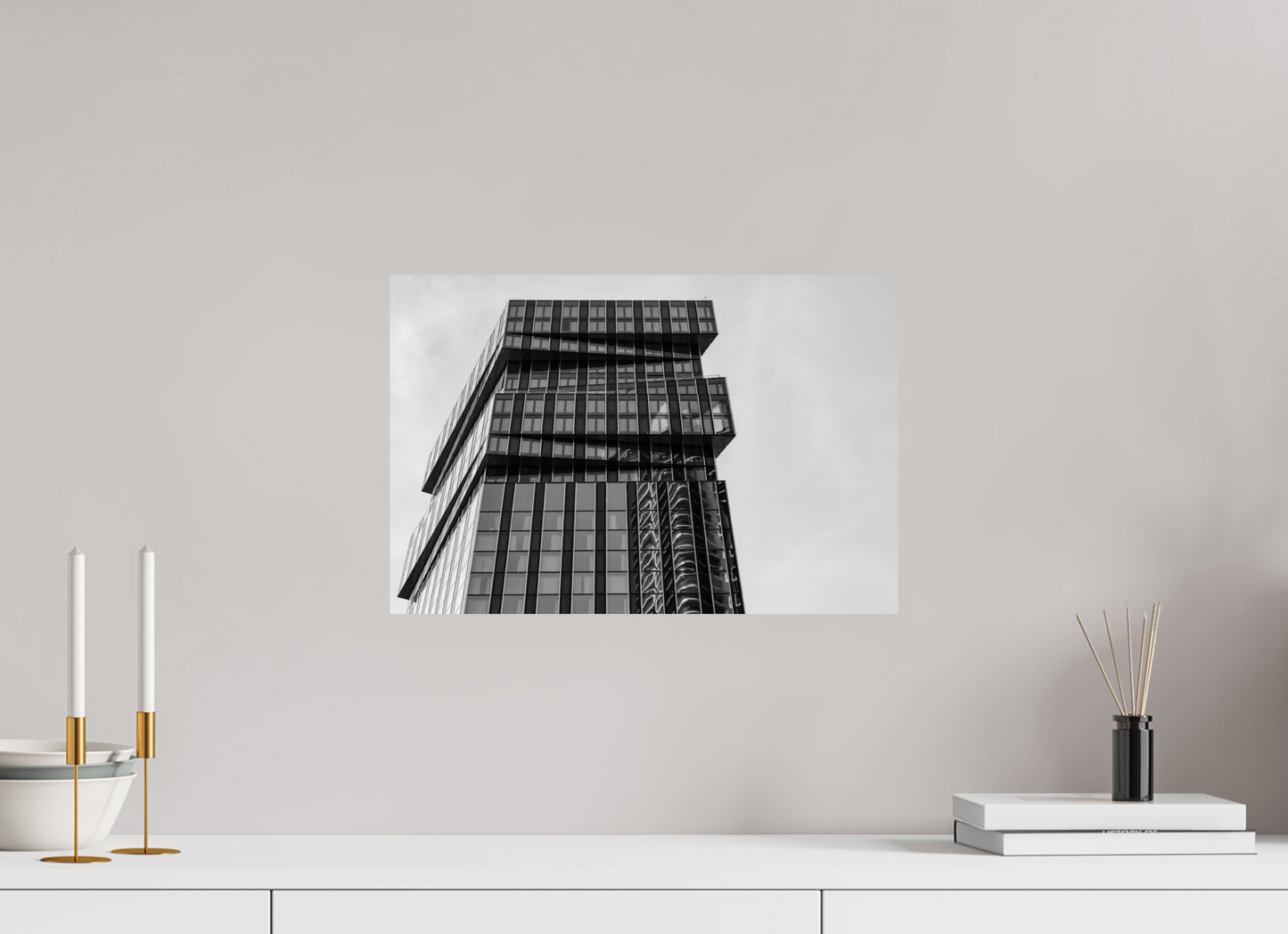 Jenga - Schwarzweiß-Architekturfotografie - Hochwertiger Abzug in Galeriequalität