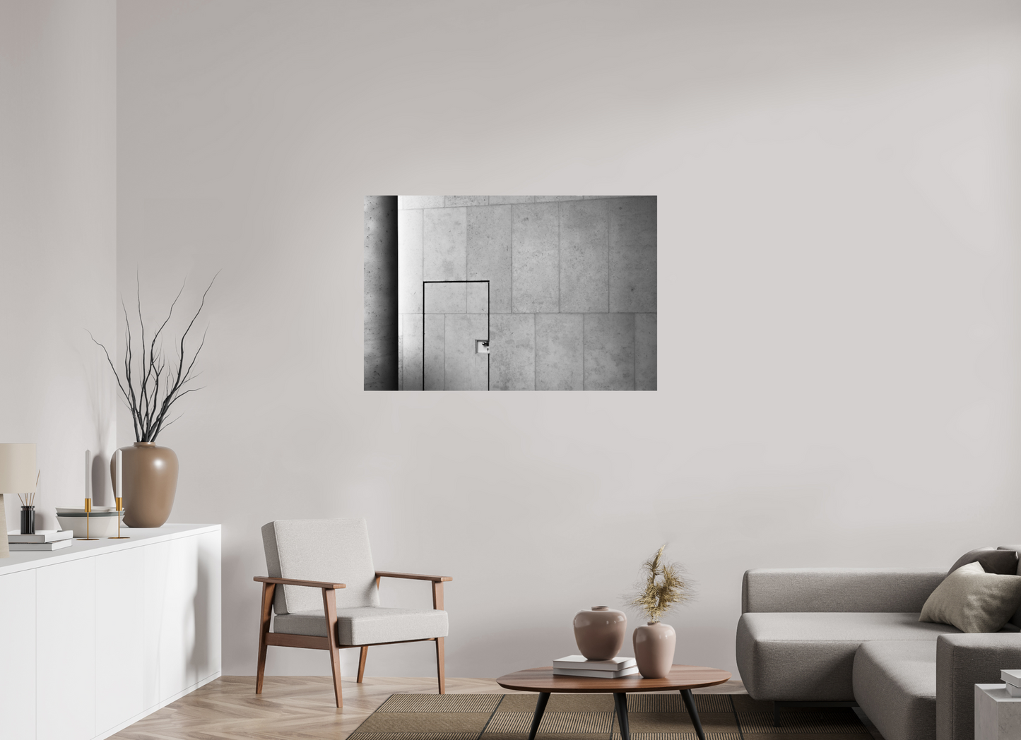 120 x 80 cm, Ilford Photo Print Shut - Schwarzweiß-Architekturfotografie - Hochwertiger Abzug in Galeriequalität