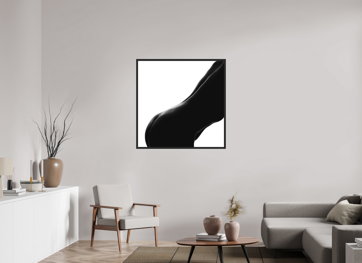 Silk - Schwarzweiß-Fotografie, Teilakt - Hochwertiger Abzug in Galeriequalität