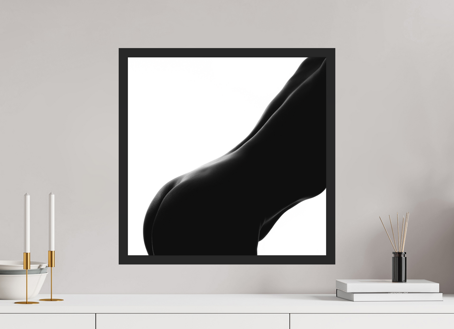 Silk - Schwarzweiß-Fotografie, Teilakt - Hochwertiger Abzug in Galeriequalität