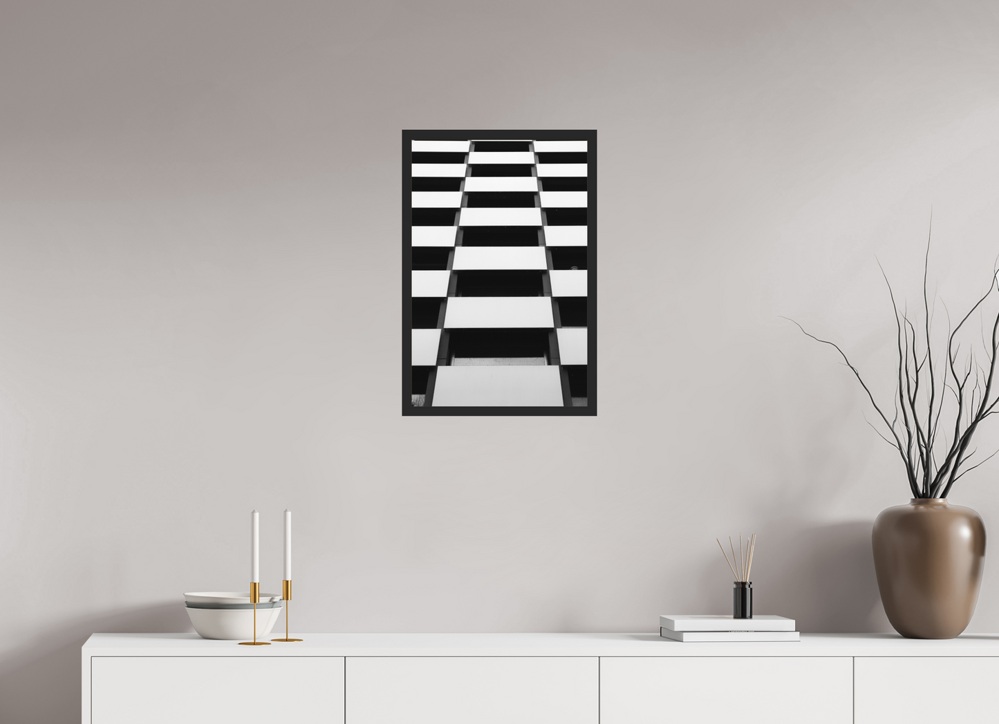 Checkers - Schwarzweiß-Architekturfotografie - Hochwertiger Abzug in Galeriequalität