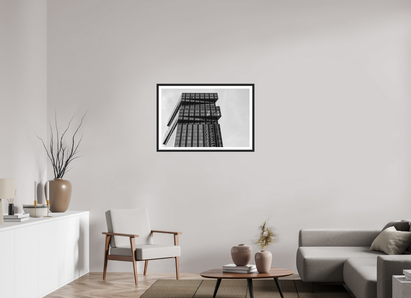 Jenga - Schwarzweiß-Architekturfotografie - Hochwertiger Abzug in Galeriequalität