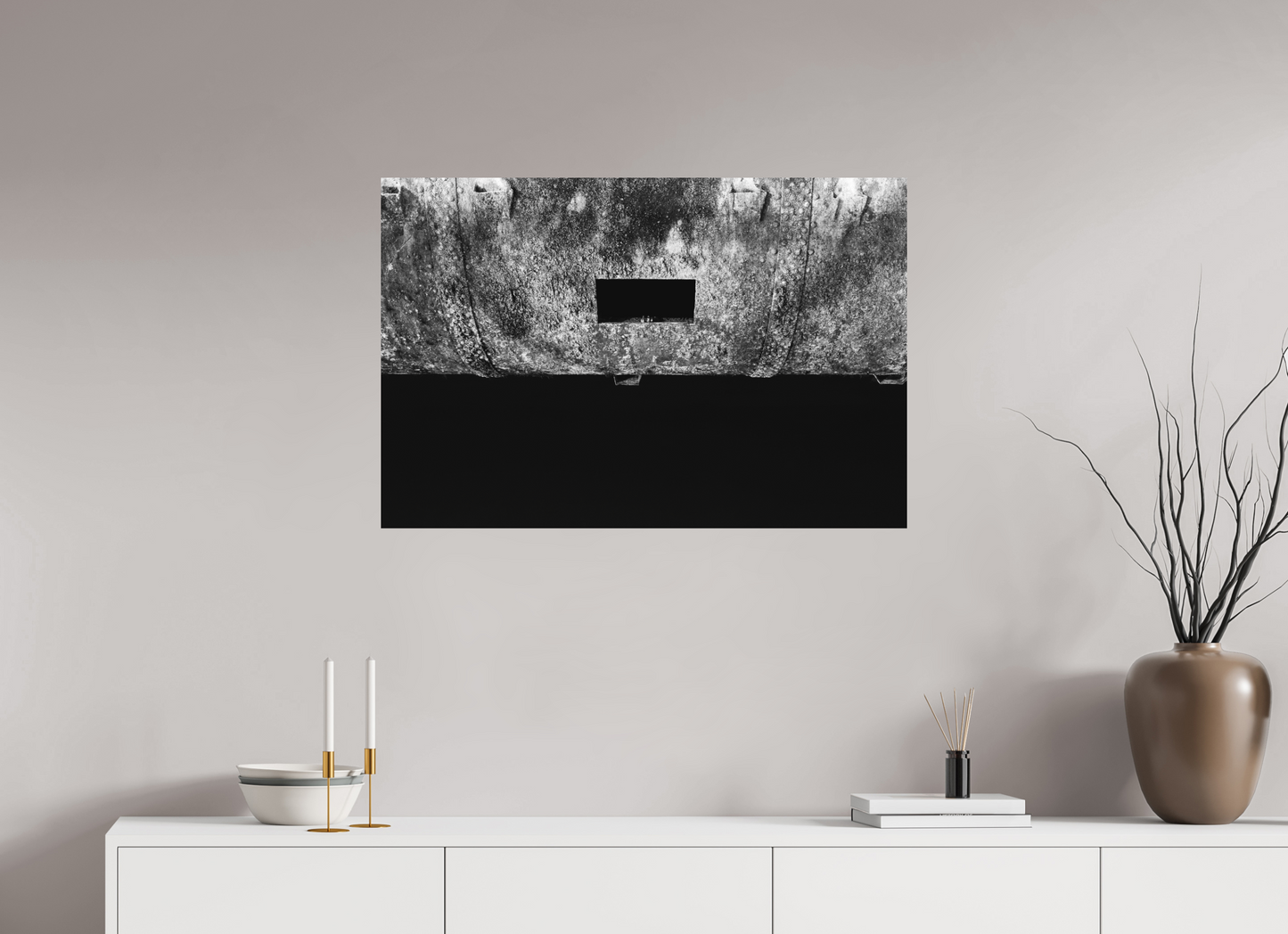 Peek - Abstrakte Schwarzweiß-Fotografie - Hochwertiger Abzug in Galeriequalität