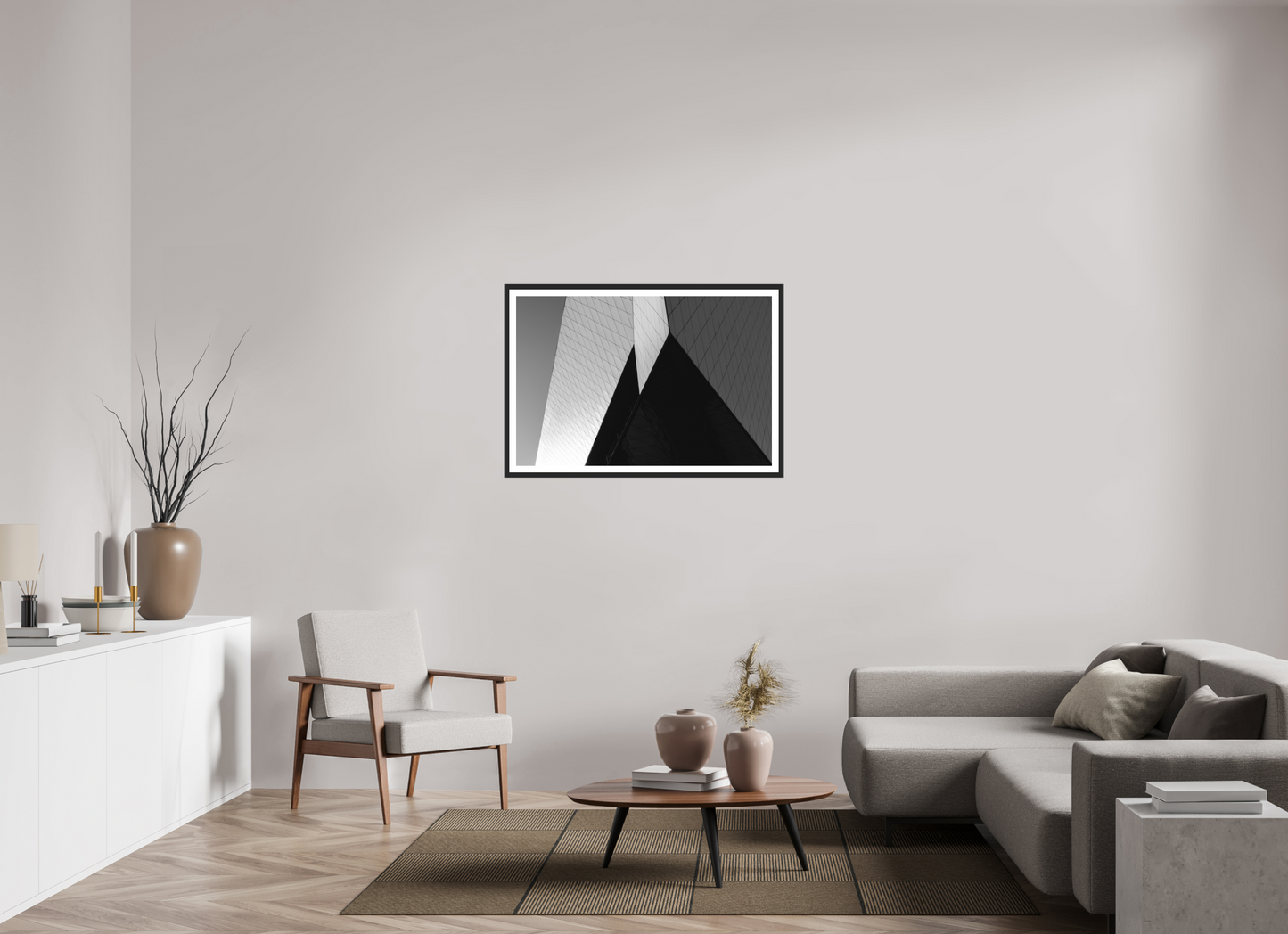 Triangles II - Black and White Architectural Photography - Gallery-Quality Premium Print