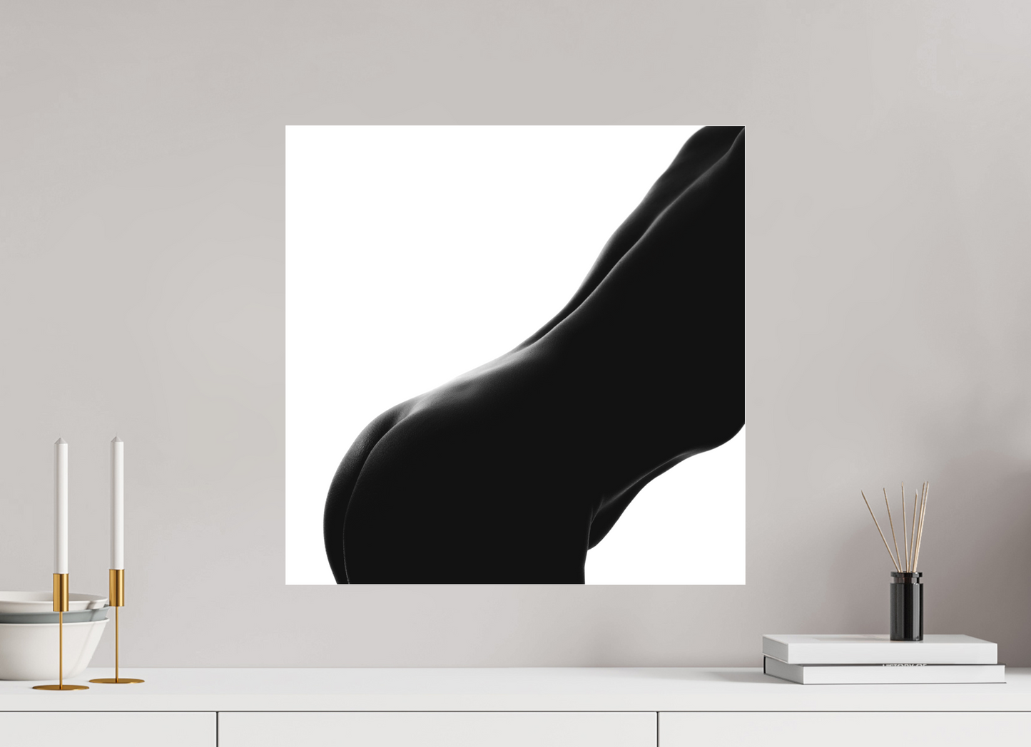 Silk - Schwarzweiß-Fotografie, Teilakt - Hochwertiger Abzug in Galeriequalität