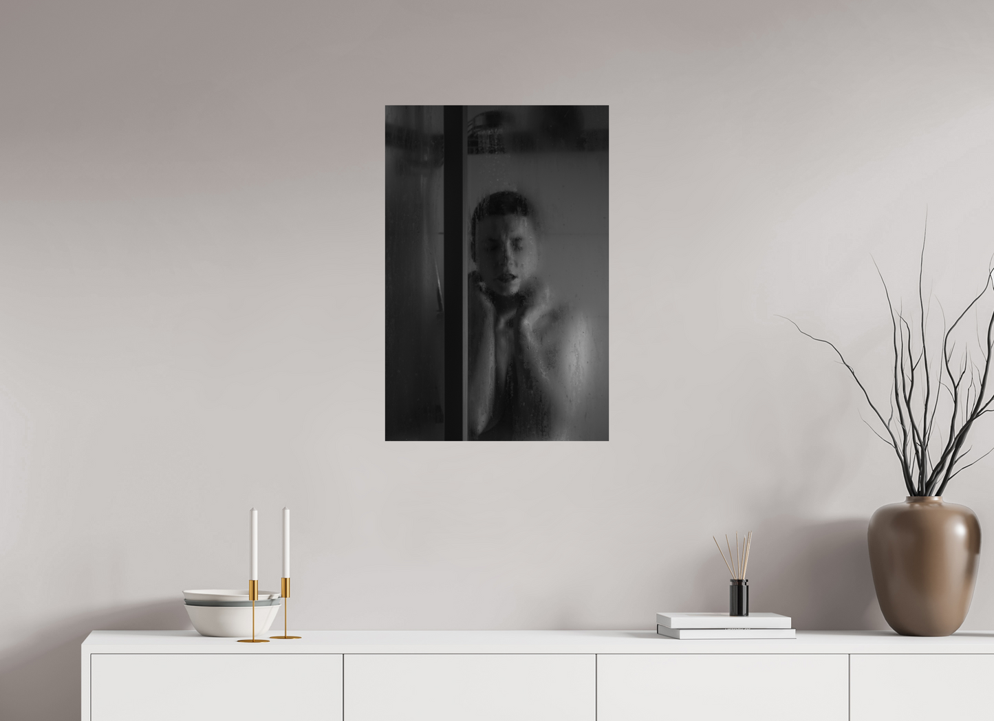 Rain - Schwarzweiß-Fotografie, Teilakt - Hochwertiger Abzug in Galeriequalität