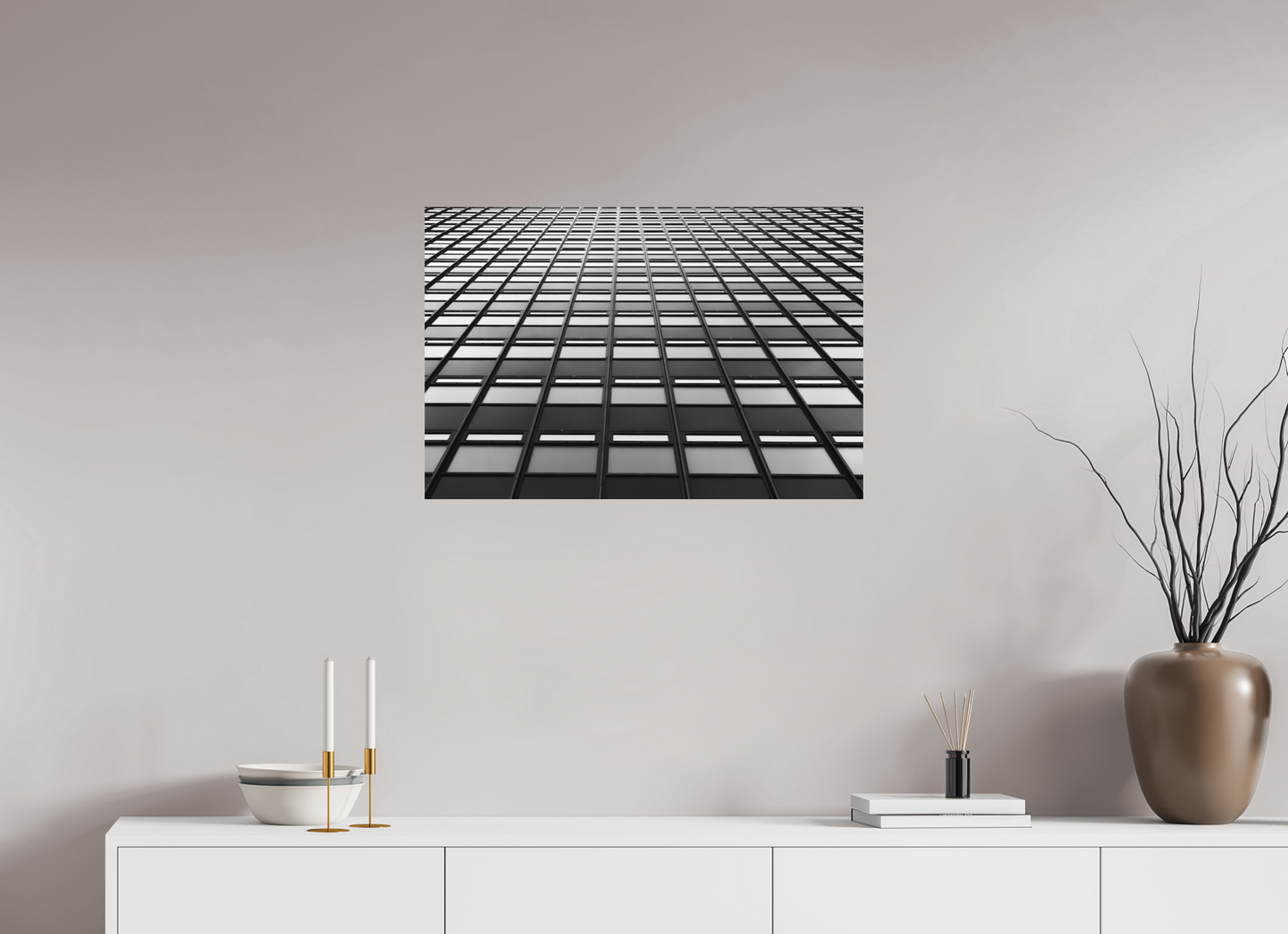 Grid - Schwarzweiß-Architekturfotografie - Hochwertiger Abzug in Galeriequalität