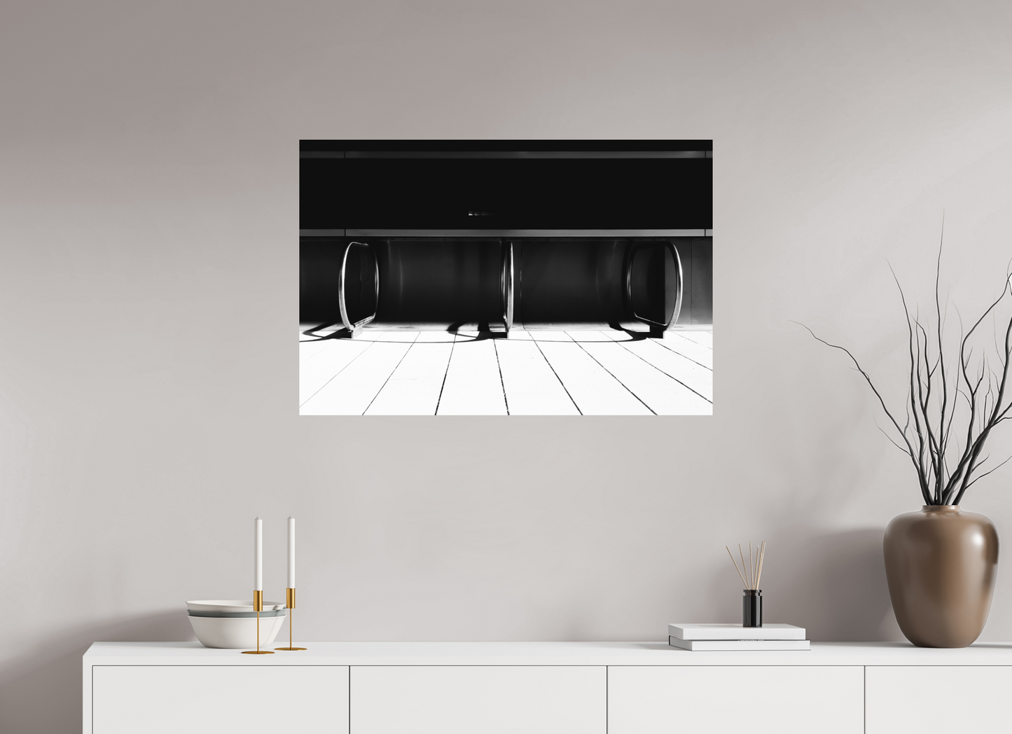 Triad - Schwarzweiß-Fotografie - Hochwertiger Abzug in Galeriequalität