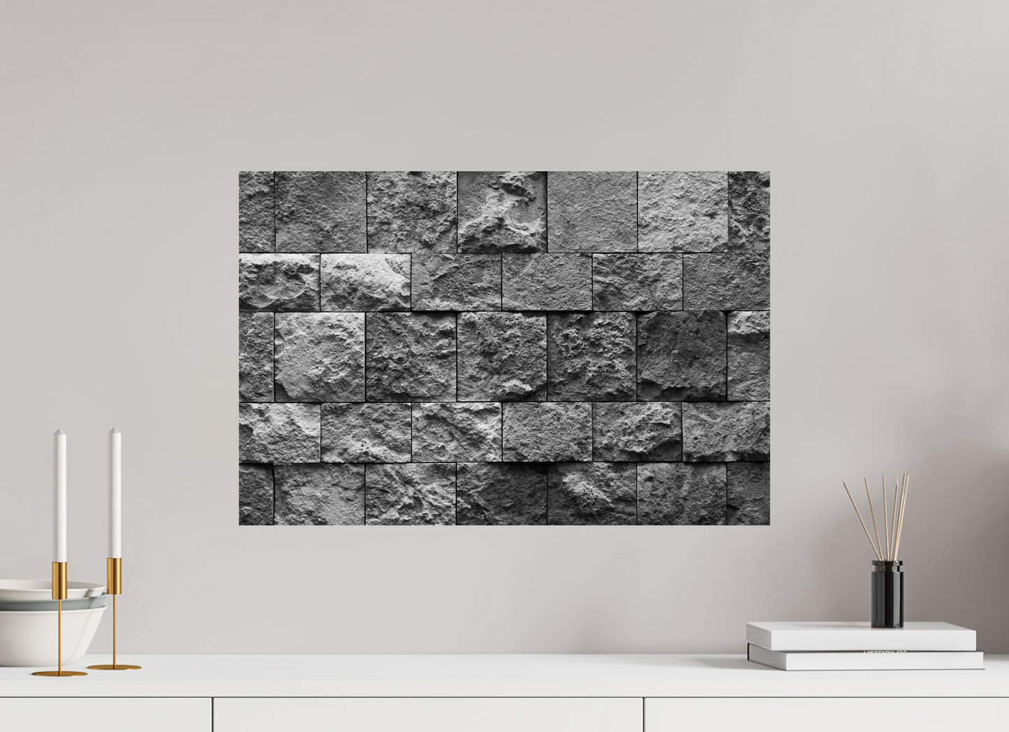 60 x 40 cm, Baryta Photo Print Misalignment - Abstrakte Schwarzweiß-Fotokunst - Hochwertiger Abzug in Galeriequalität