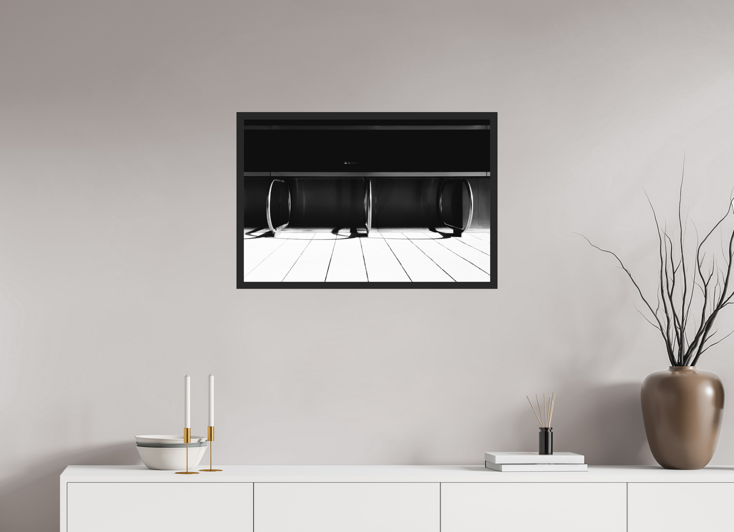 Triad - Schwarzweiß-Fotografie - Hochwertiger Abzug in Galeriequalität
