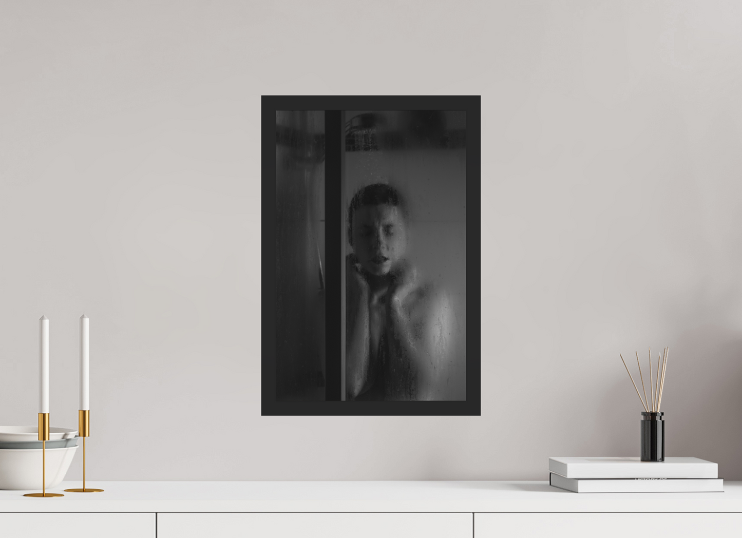 Rain - Schwarzweiß-Fotografie, Teilakt - Hochwertiger Abzug in Galeriequalität