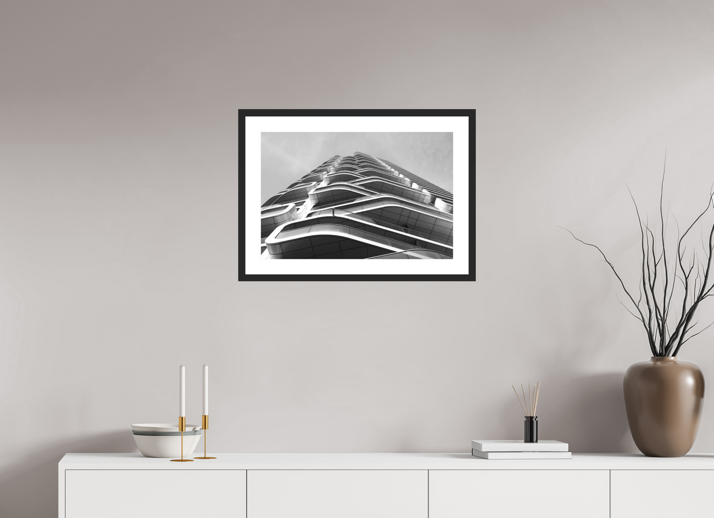 Interlaced - Schwarzweiß-Architekturfotografie - Hochwertiger Abzug in Galeriequalität
