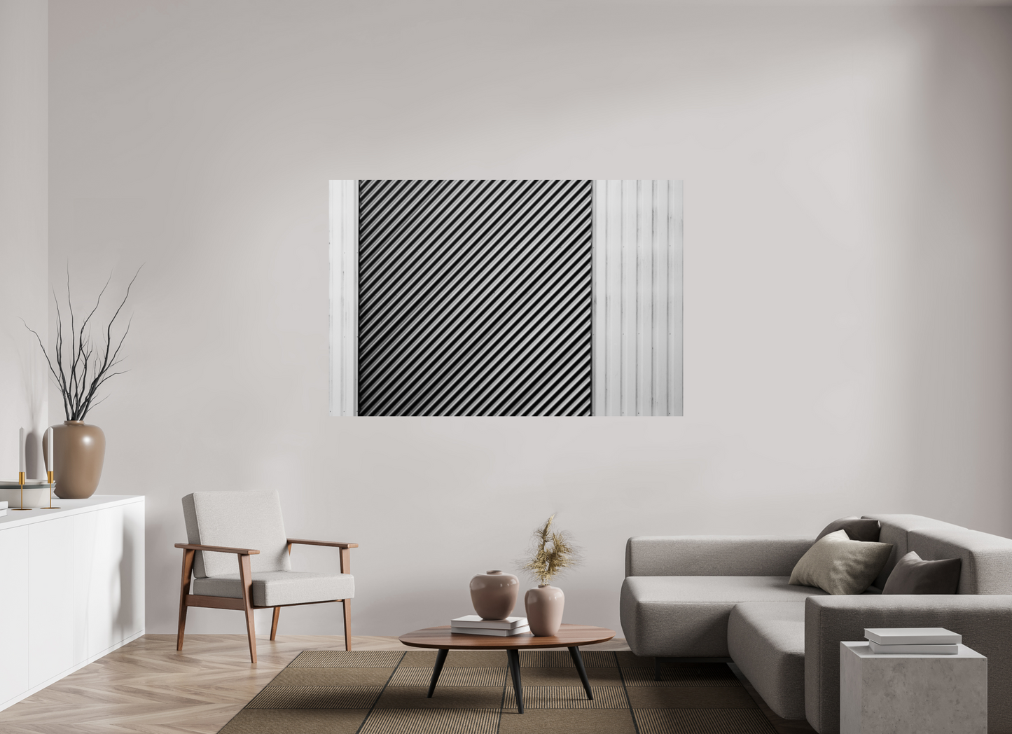 180 x 120 cm, Ilford Photo Print Strobe - Abstrakte Schwarzweiß-Fotografie - Hochwertiger Abzug in Galeriequalität