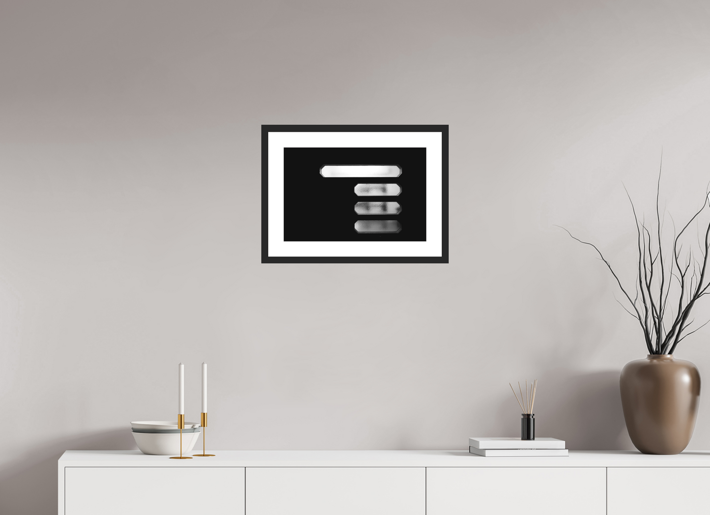 Pointer - Schwarzweiß-Nachtfotografie - Hochwertiger Abzug in Galeriequalität