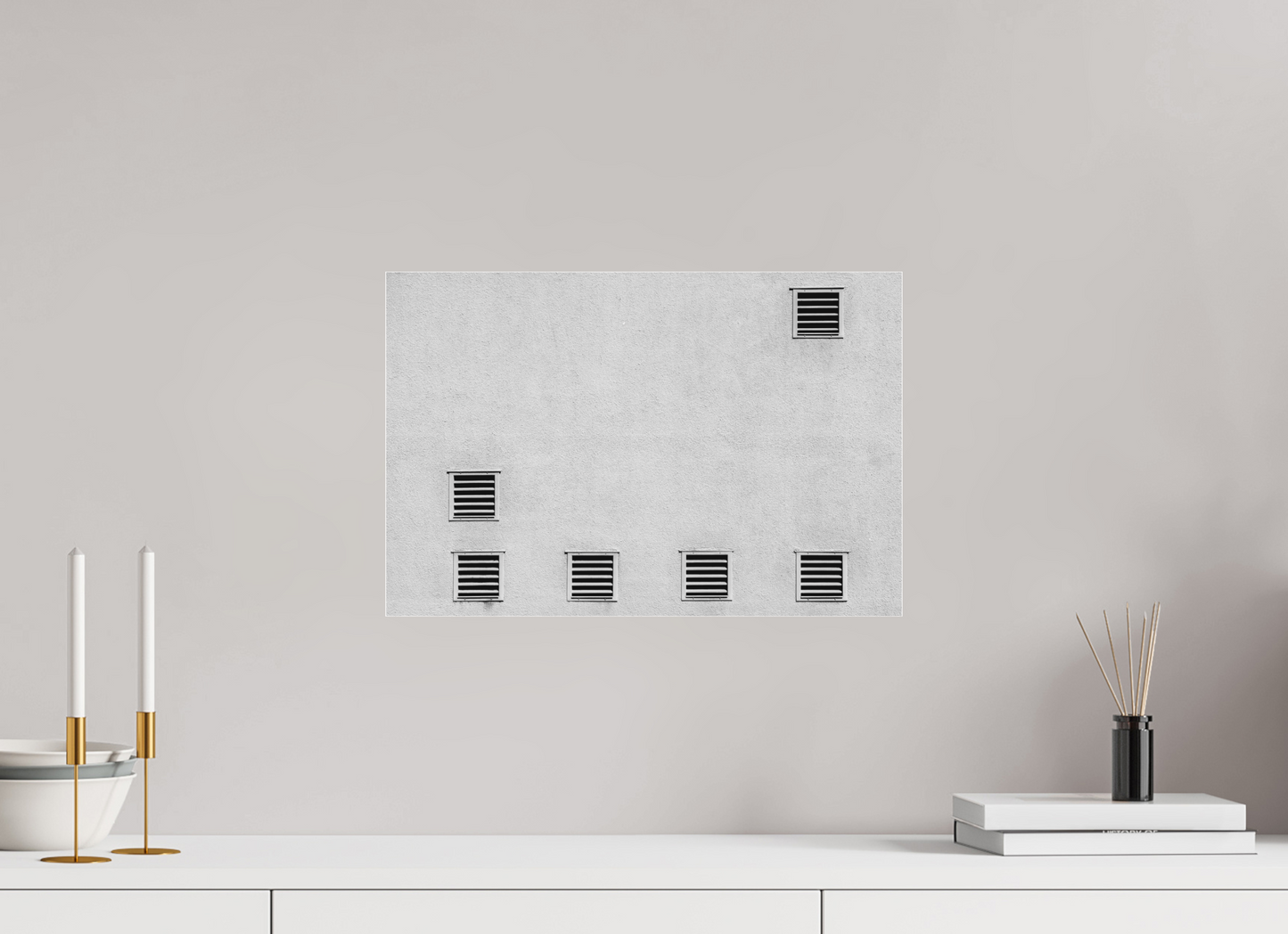 Odds - Minimalistische Schwarzweiß-Architekturfotografie - Hochwertiger Abzug in Galeriequalität