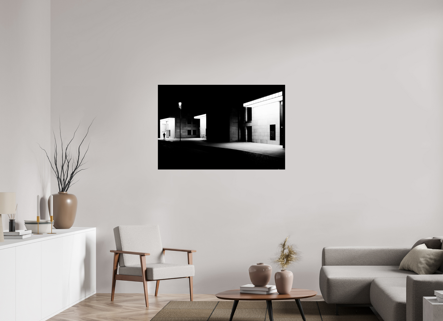 Ghosts - Schwarzweiß-Nachtfotografie - Hochwertiger Abzug in Galeriequalität