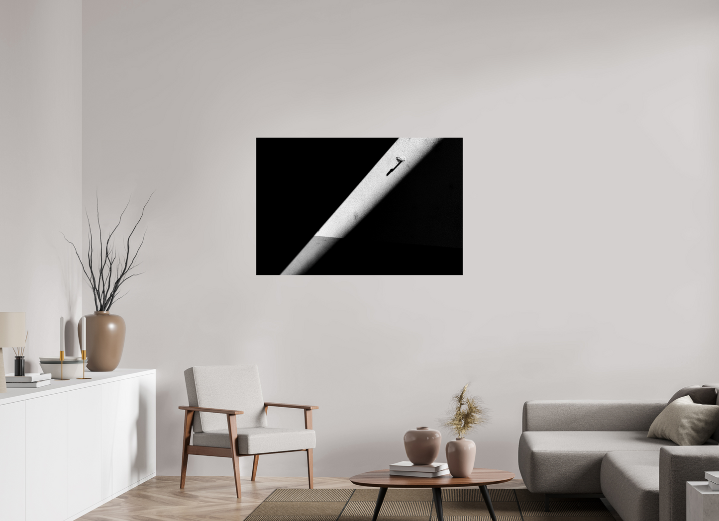 120 x 80 cm, Ilford Photo Print Isolation - Abstrakte Schwarzweiß-Fotografie - Hochwertiger Abzug in Galeriequalität