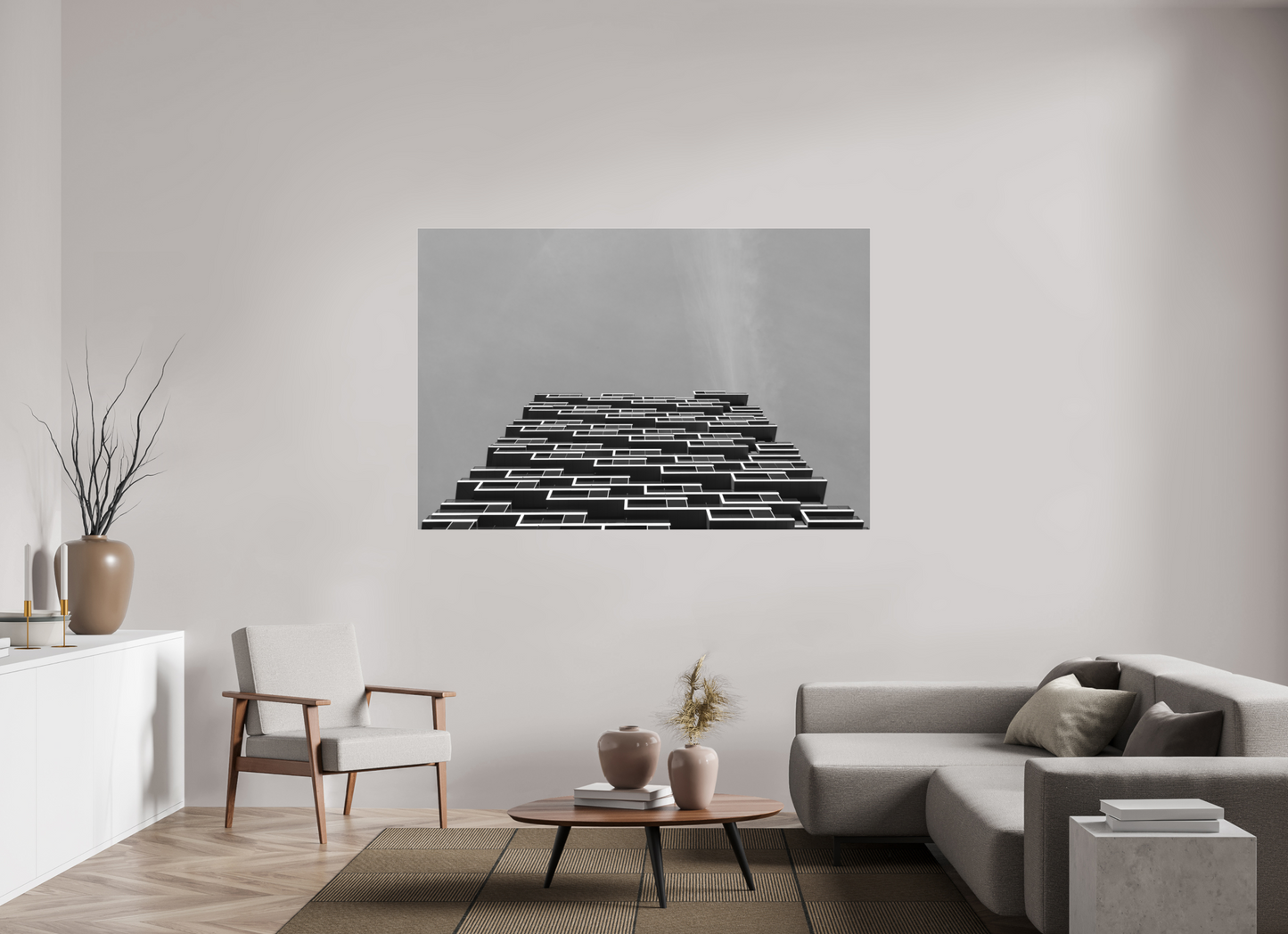 Maze - Schwarzweiß-Architekturfotografie - Hochwertiger Abzug in Galeriequalität
