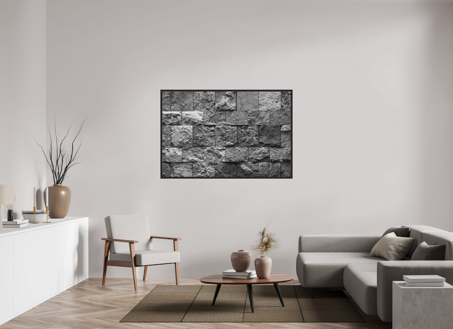 150 x 100 cm, Ilford on Aluminium behind Acrylic Glass, Framed Misalignment - Abstrakte Schwarzweiß-Fotokunst - Hochwertiger Abzug in Galeriequalität