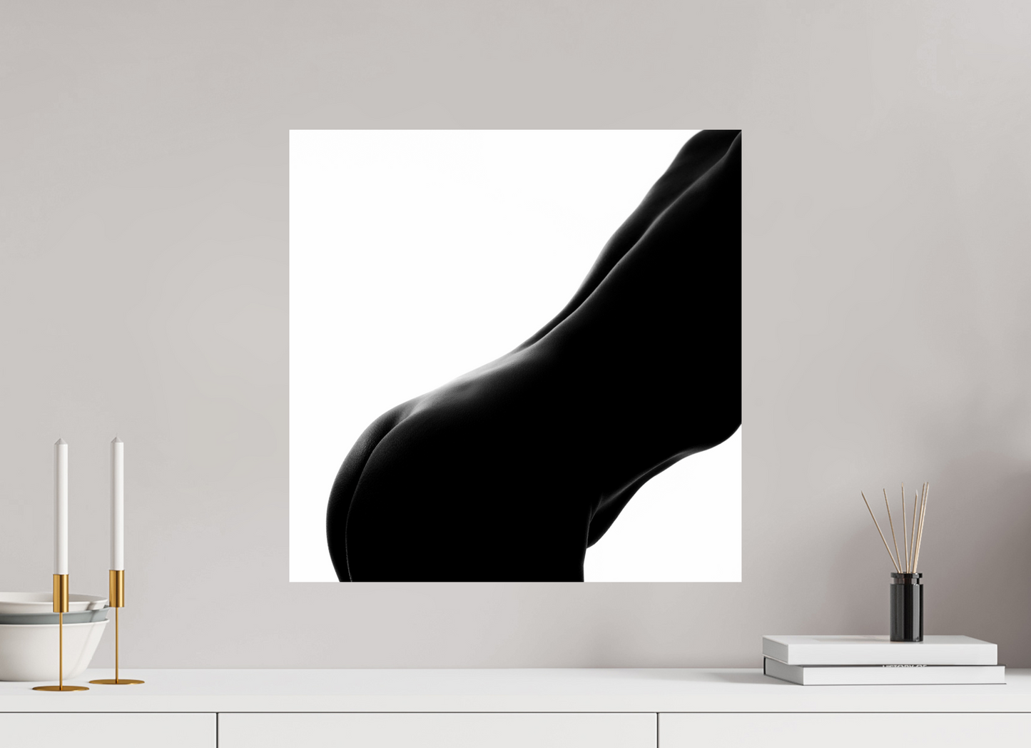 Silk - Schwarzweiß-Fotografie, Teilakt - Hochwertiger Abzug in Galeriequalität