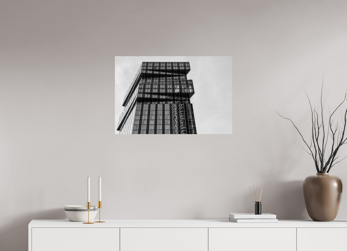 Jenga - Schwarzweiß-Architekturfotografie - Hochwertiger Abzug in Galeriequalität