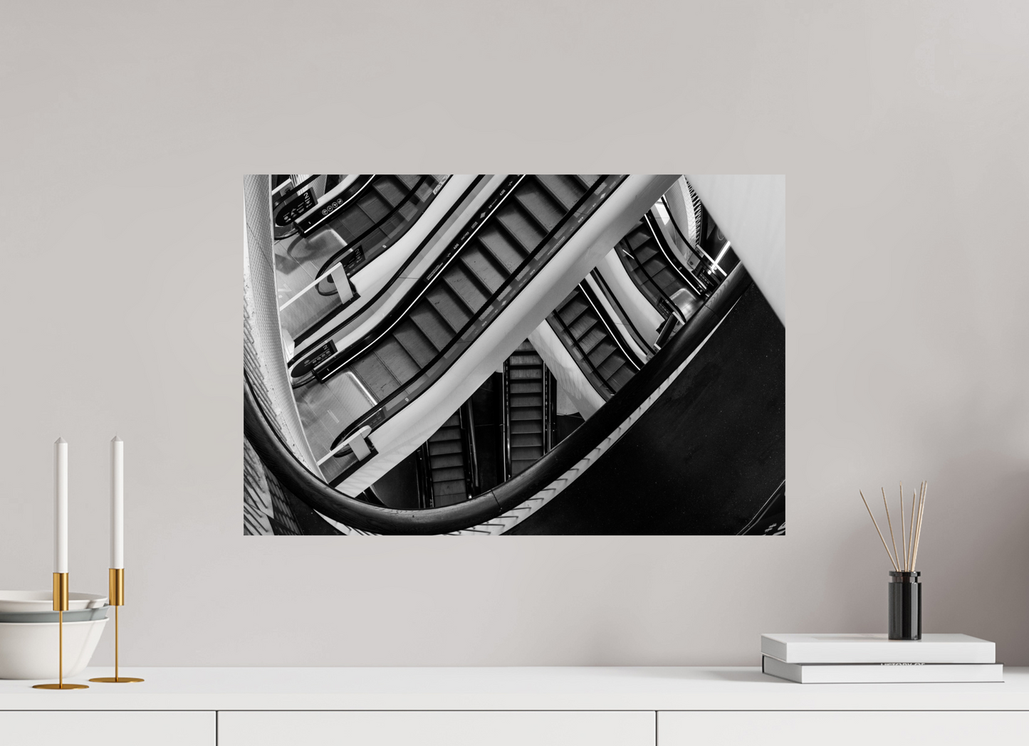 60 x 40 cm, Ilford Photo Print Labyrinth - Schwarzweiß-Architekturfotografie - Hochwertiger Abzug in Galeriequalität