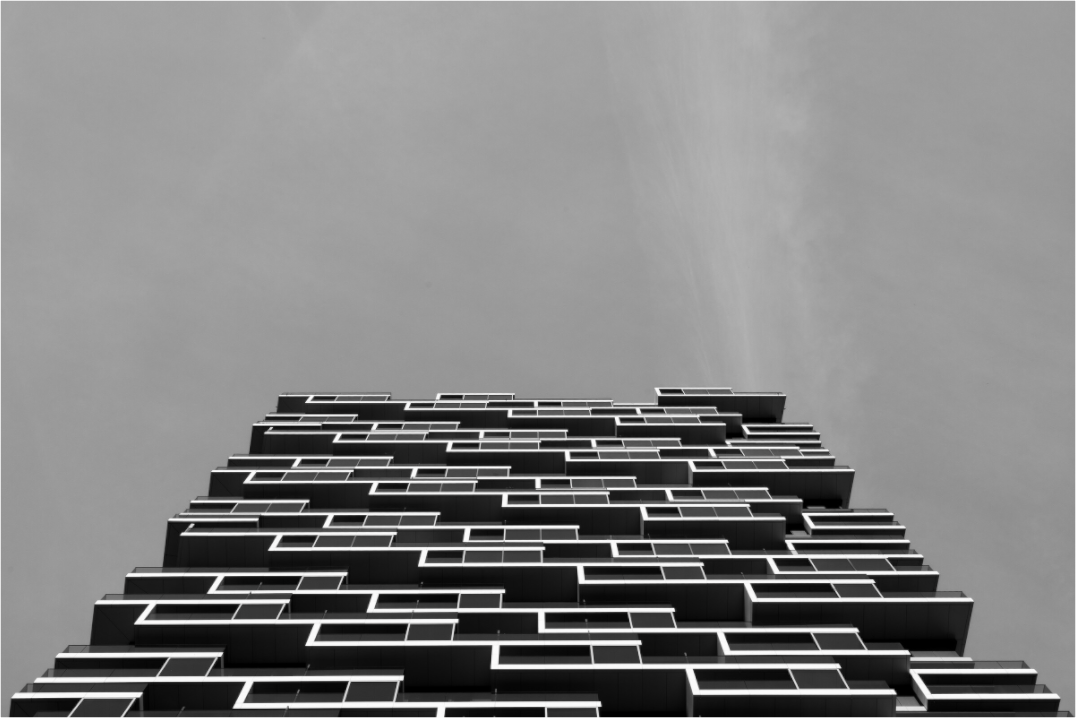 Maze - Schwarzweiß-Architekturfotografie - Hochwertiger Abzug in Galeriequalität