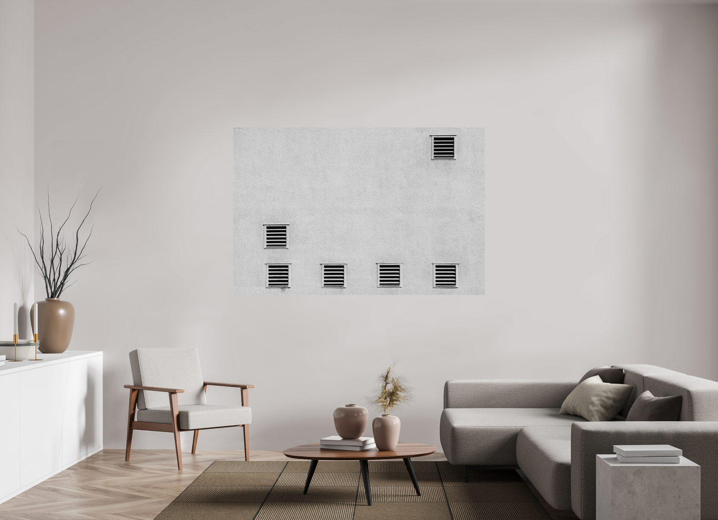 Odds - Minimalistische Schwarzweiß-Architekturfotografie - Hochwertiger Abzug in Galeriequalität
