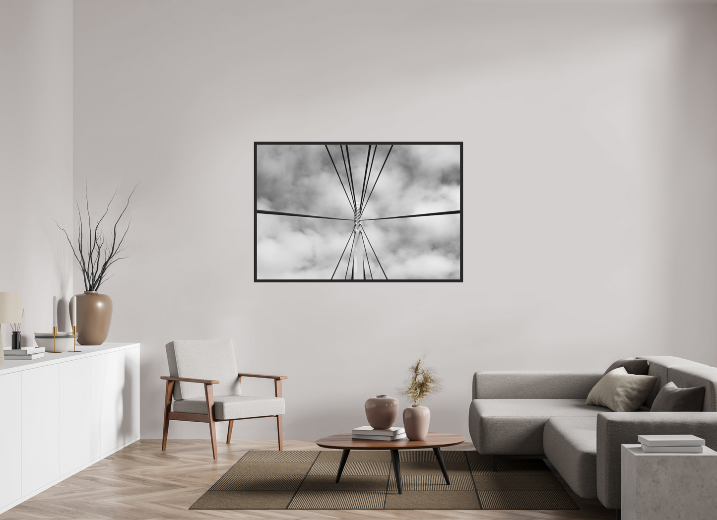 Suspension - Schwarzweiß-Fotografie - Hochwertiger Abzug in Galeriequalität