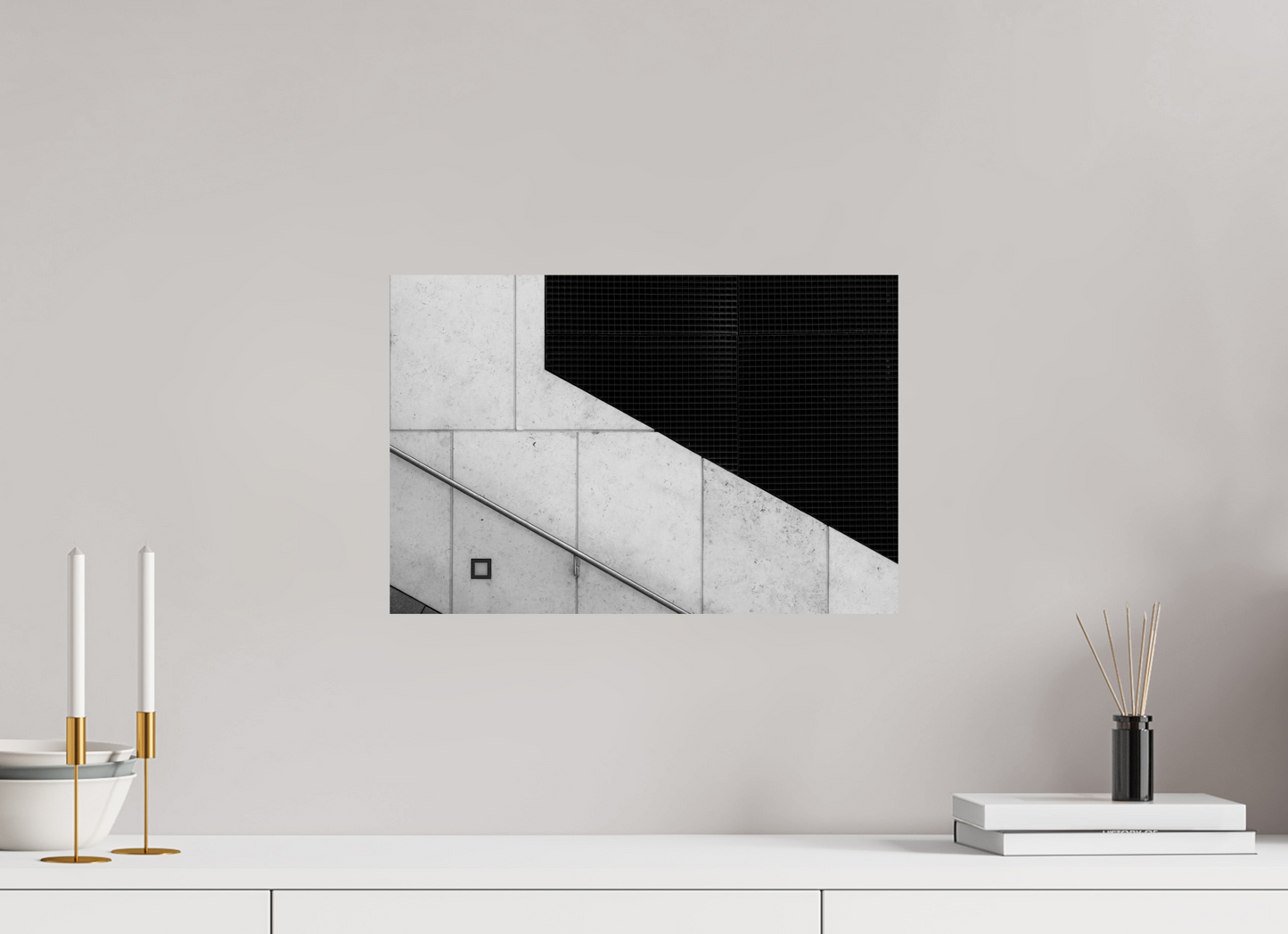 45 x 30 cm, Baryta Photo Print Cut - Abstrakte Schwarzweiß-Fotografie - Hochwertiger Abzug in Galeriequalität