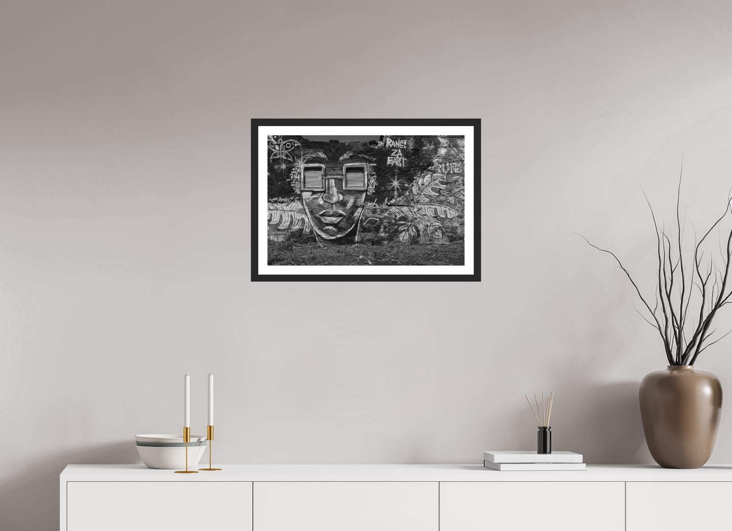 60 x 40 cm, Ilford on Aluminium behind Acrylic Glass, Framed with Border Shades - Schwarzweiß-Fotokunst - Hochwertiger Abzug in Galeriequalität