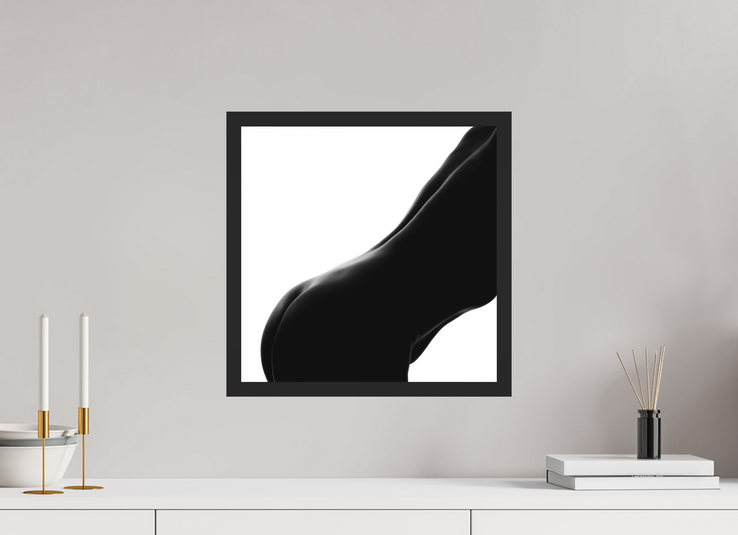 Silk - Schwarzweiß-Fotografie, Teilakt - Hochwertiger Abzug in Galeriequalität