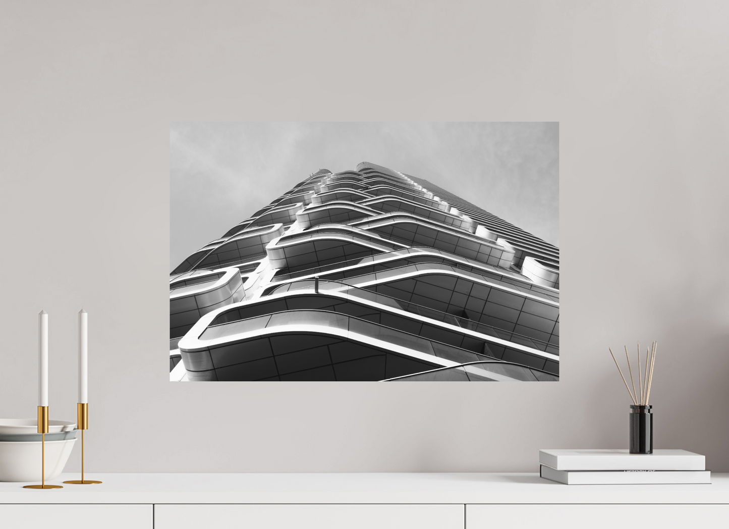 Interlaced - Schwarzweiß-Architekturfotografie - Hochwertiger Abzug in Galeriequalität