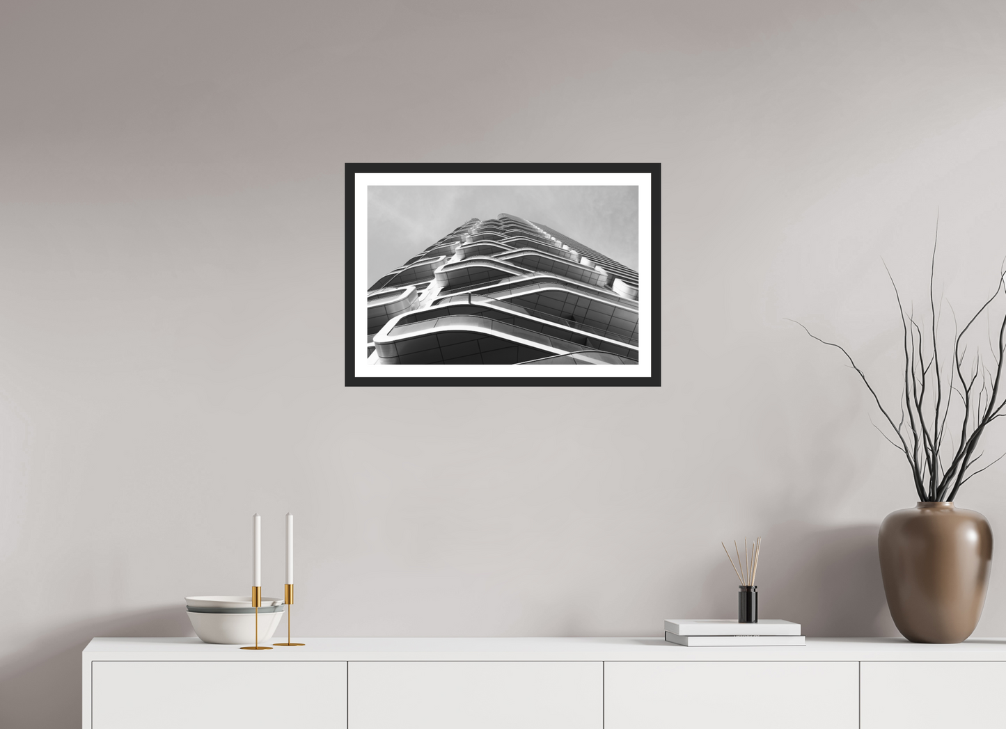 Interlaced - Schwarzweiß-Architekturfotografie - Hochwertiger Abzug in Galeriequalität