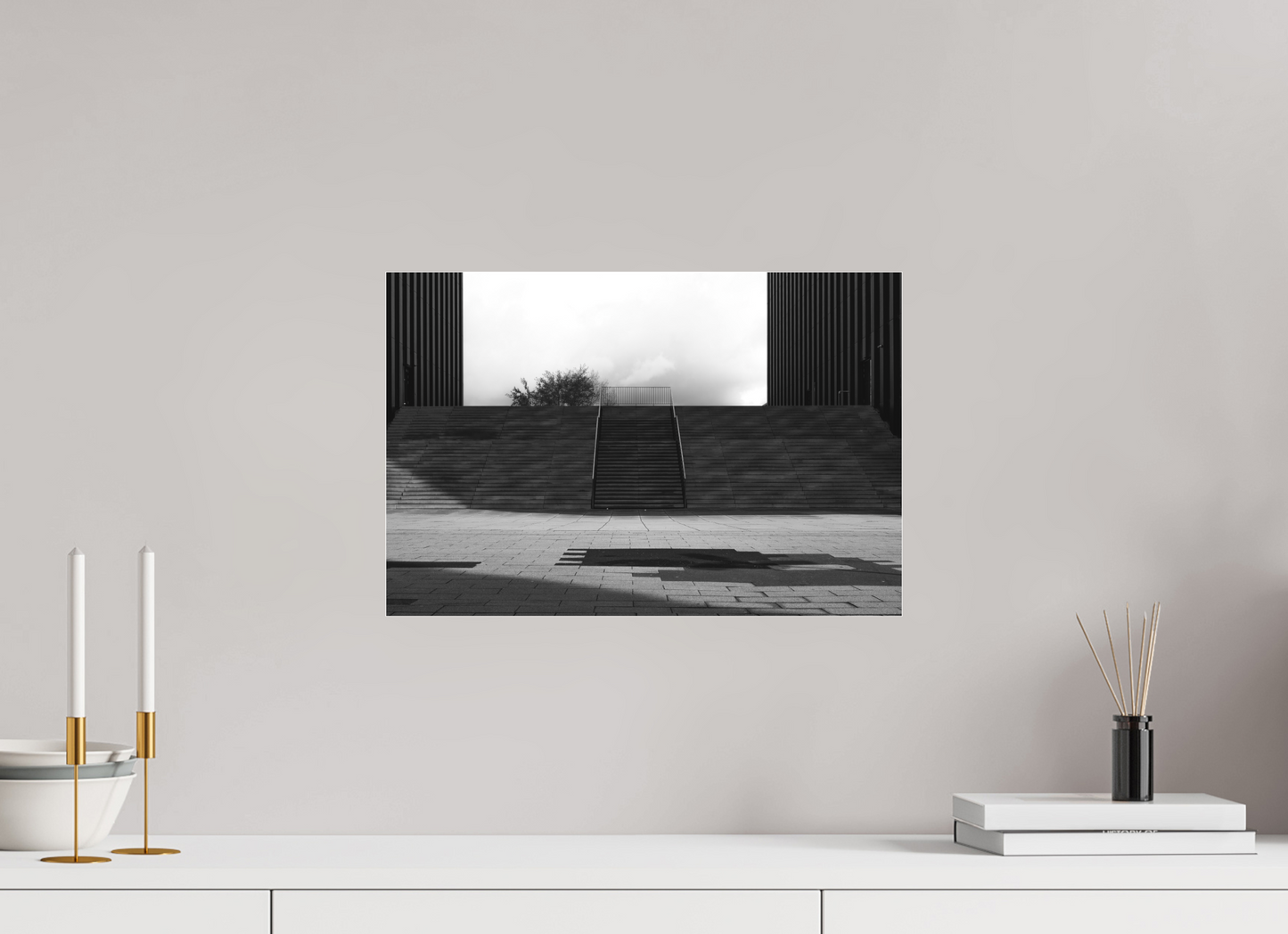 End - Schwarzweiß-Architekturfotografie - Hochwertiger Abzug in Galeriequalität