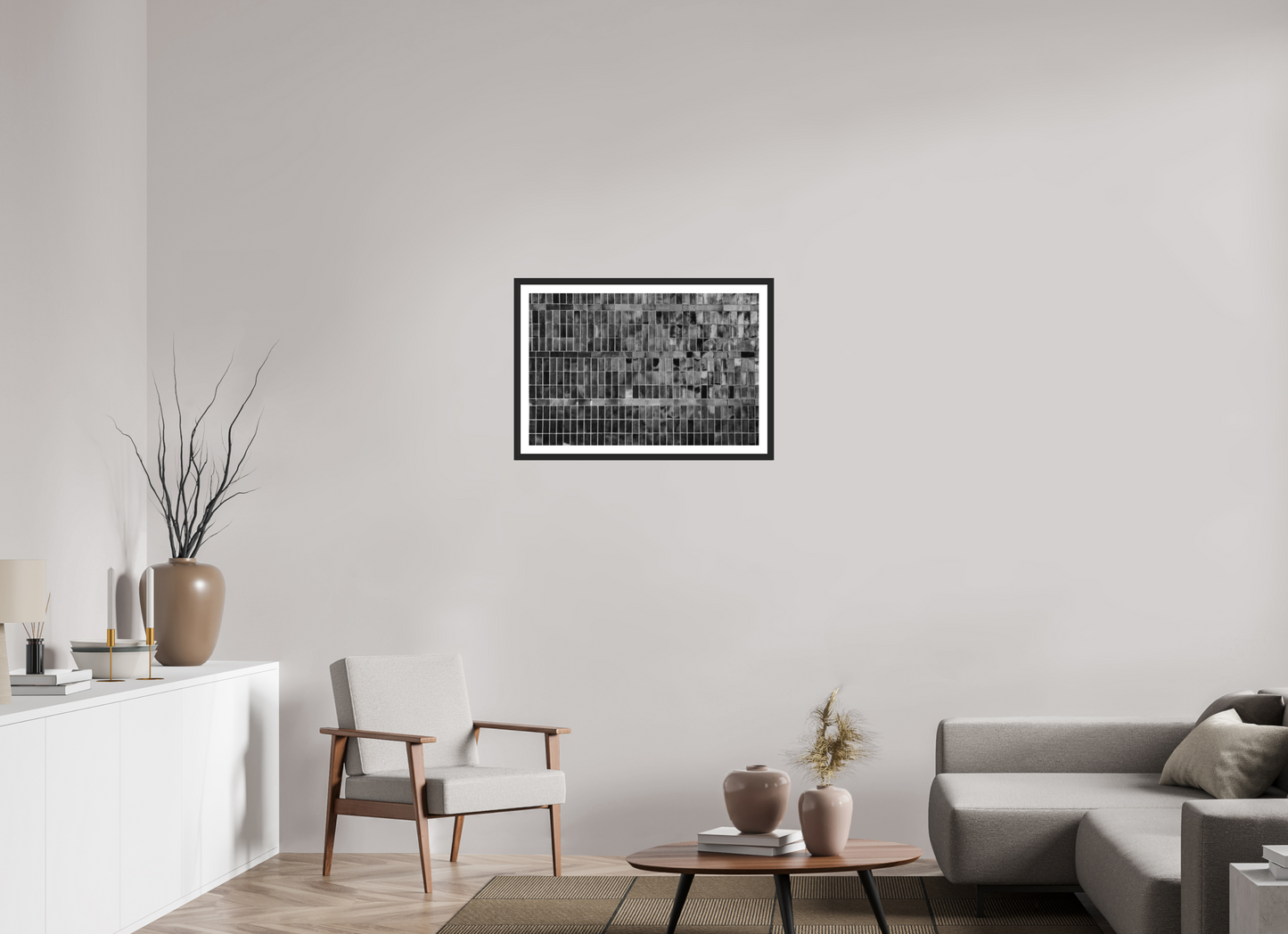Tiles - Schwarzweiß-Fotografie, Naheinstellung - Hochwertiger Abzug in Galeriequalität