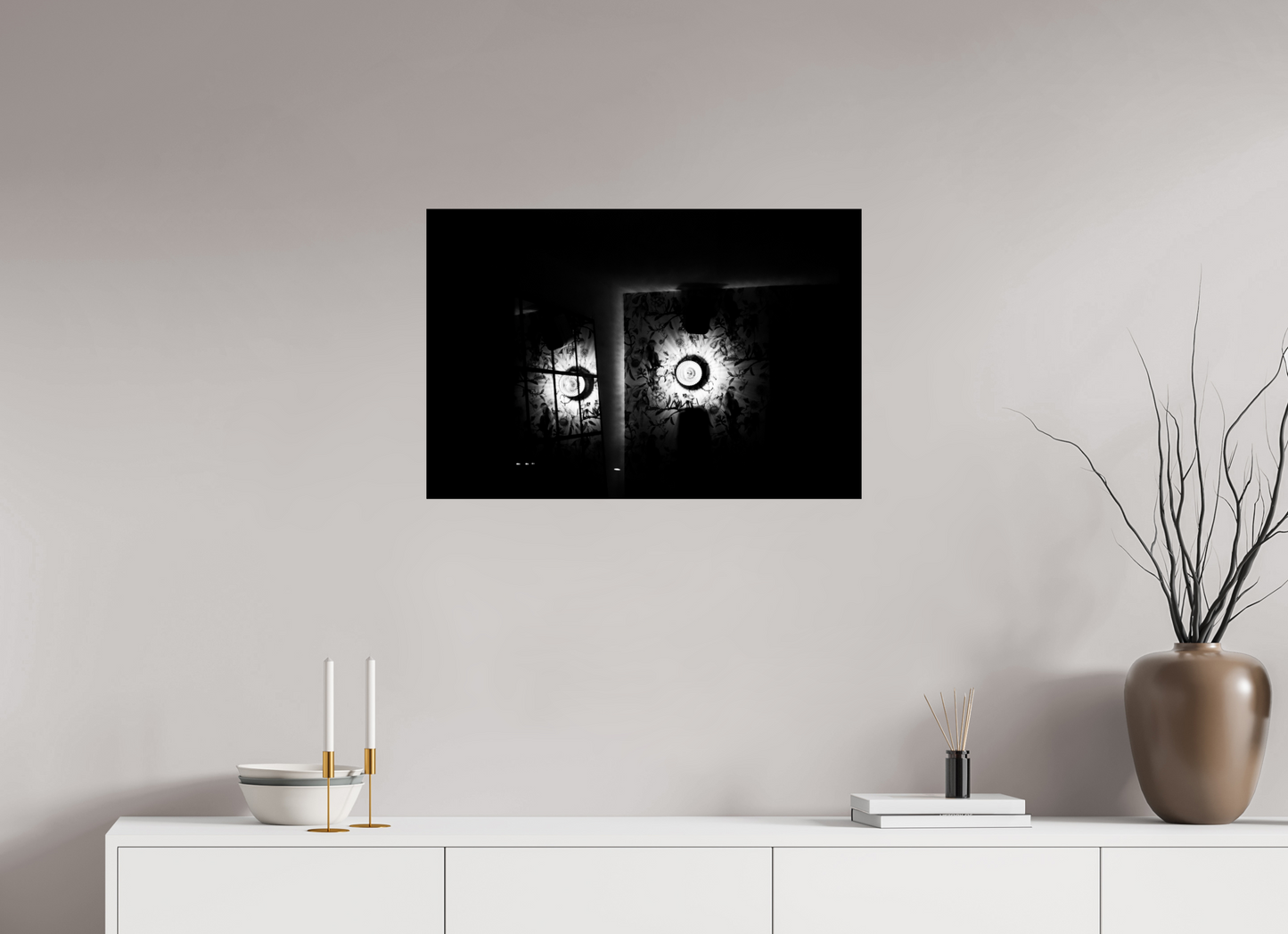 Nova - Schwarzweiß-Nachtfotografie - Hochwertiger Abzug in Galeriequalität