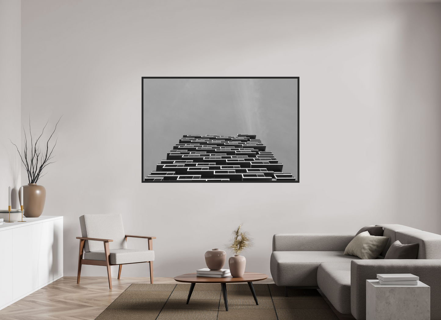 Maze - Schwarzweiß-Architekturfotografie - Hochwertiger Abzug in Galeriequalität