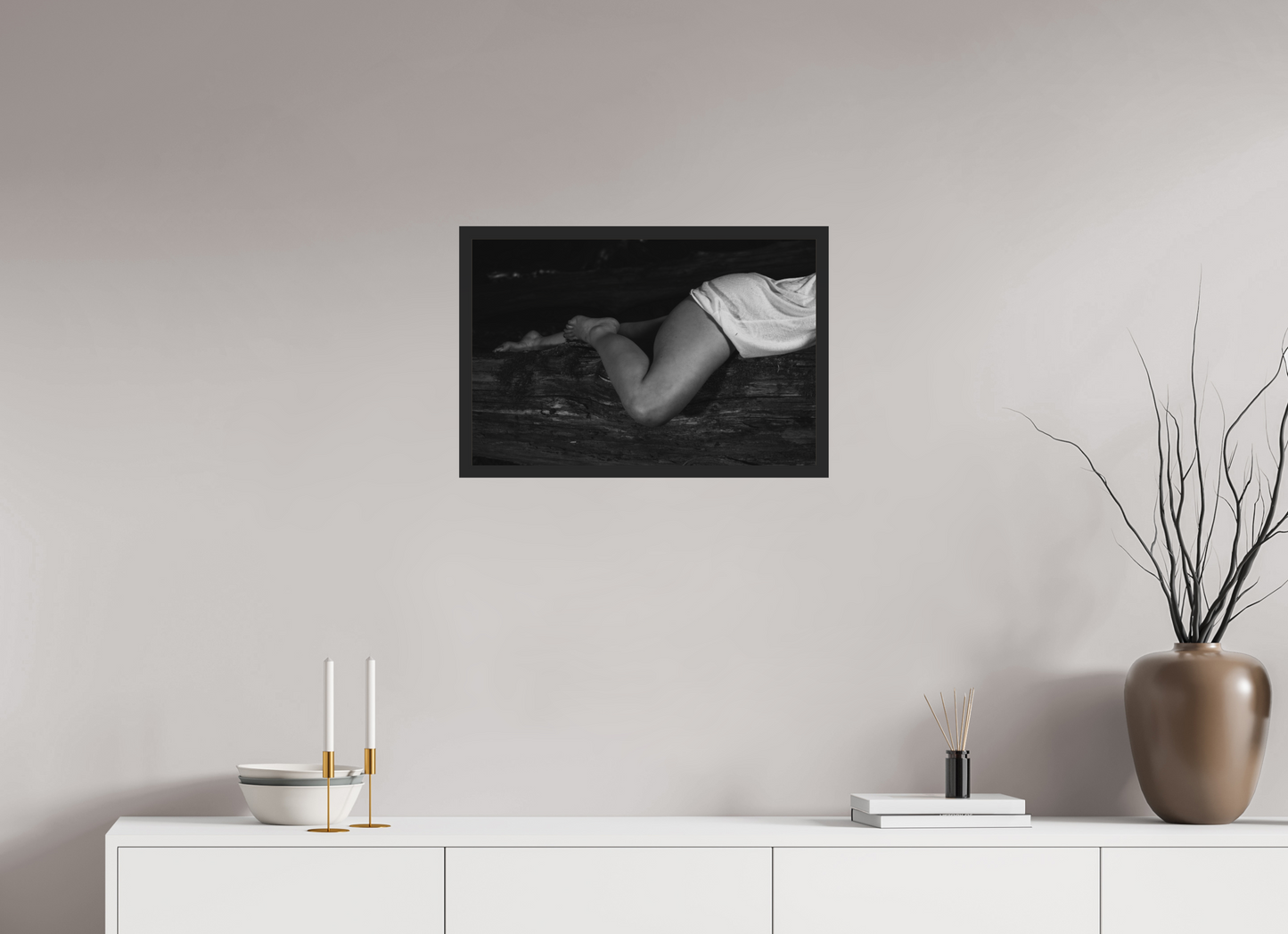 Rest - Schwarzweiß-Fotografie, Teilakt - Hochwertiger Abzug in Galeriequalität