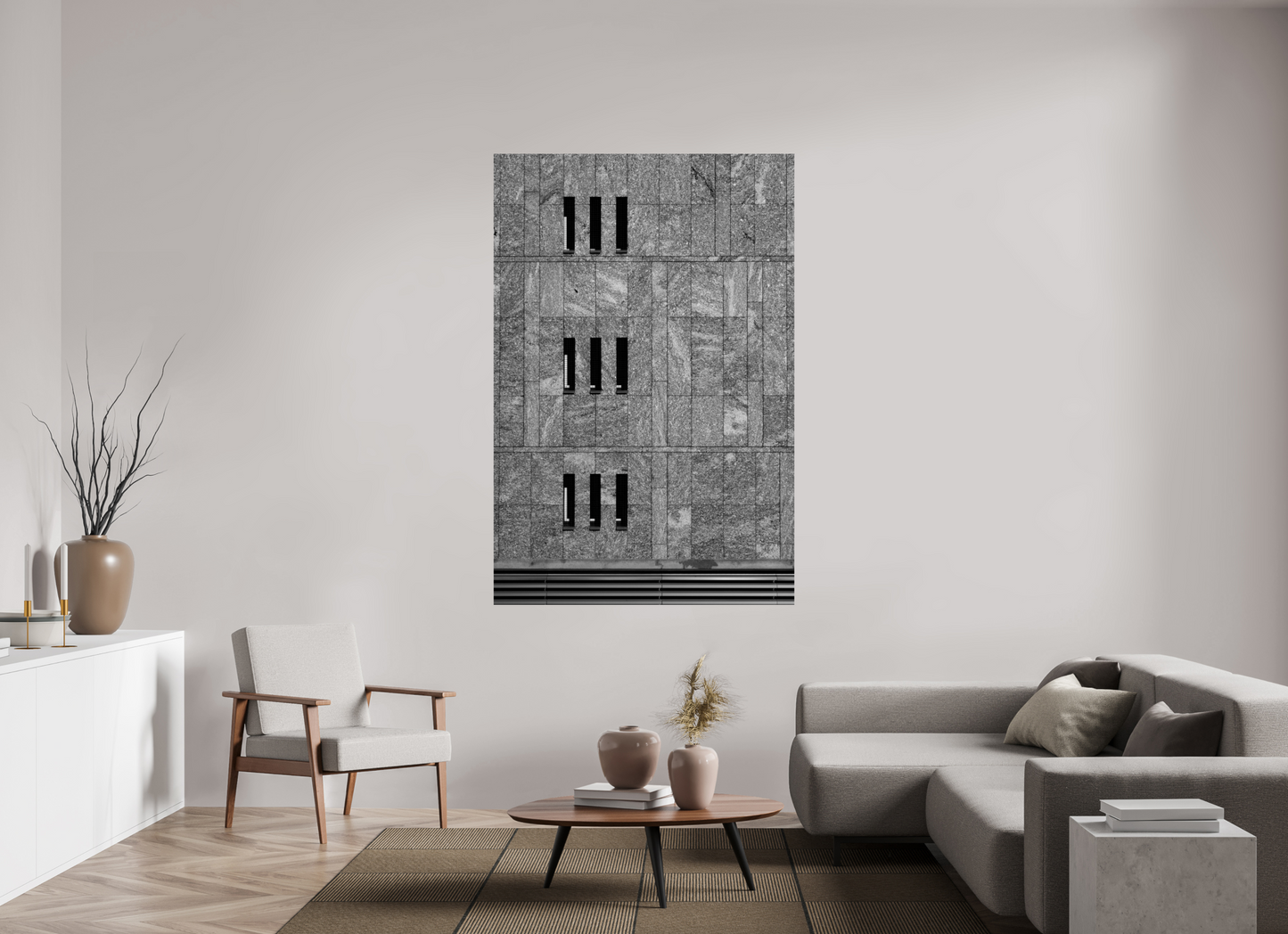 120 x 180 cm, Ilford Photo Print Nine - Schwarzweiß-Architekturfotografie - Hochwertiger Abzug in Galeriequalität